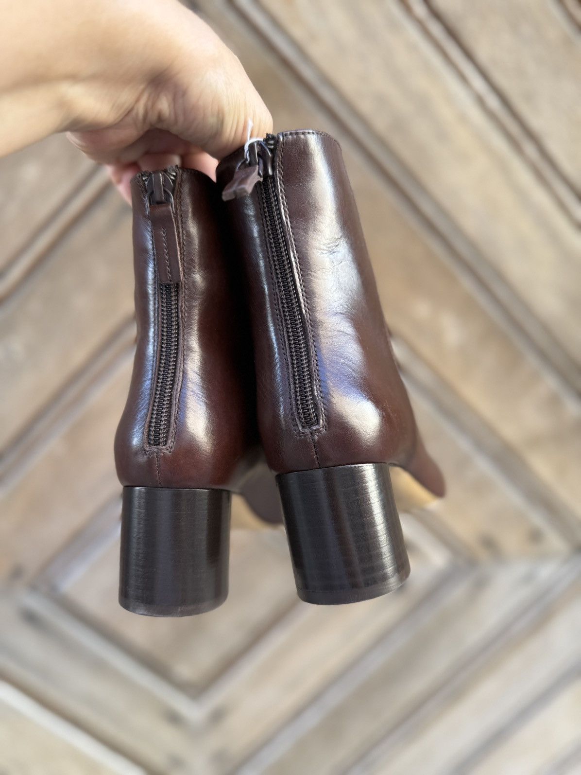 Sandro Brown Leather Ankle Boots Sandro Paris Women’s Size 36 Size US 6.5 / IT 36.5 - 6 Thumbnail