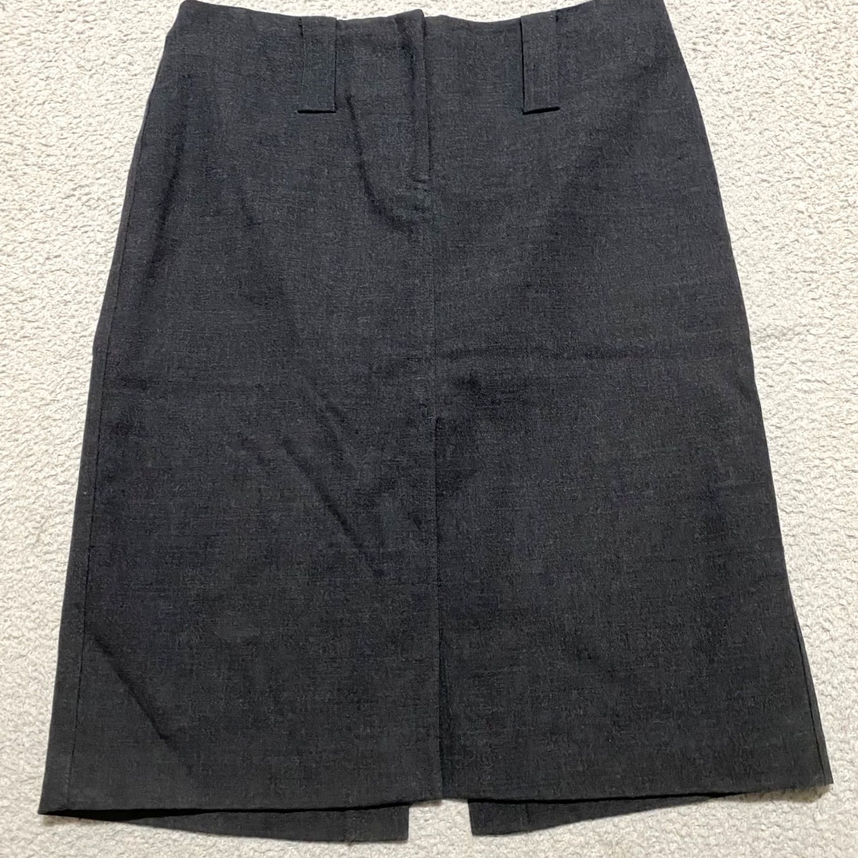 Express Express Skirt Knee Length Wool Black Gray Pencil Straight Womens Size 8 Stretch Pockets Lined Rise Mid 656 Size 30" / US 8 / IT 44 - 2 Thumbnail