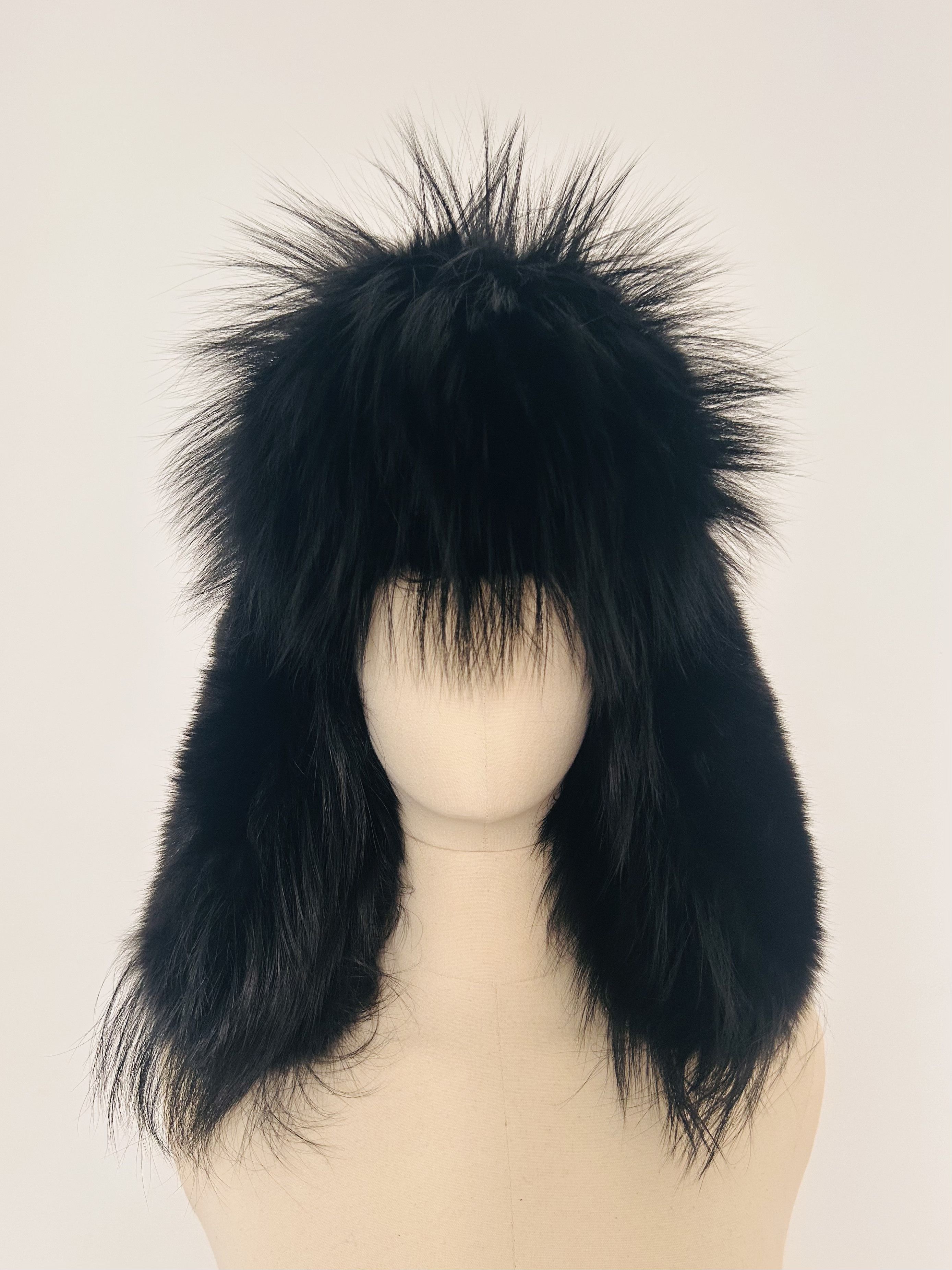 Saint Laurent Paris FW'18 Chapka Trapper Hat in Black Fox Fur Size ONE SIZE - 2 Thumbnail