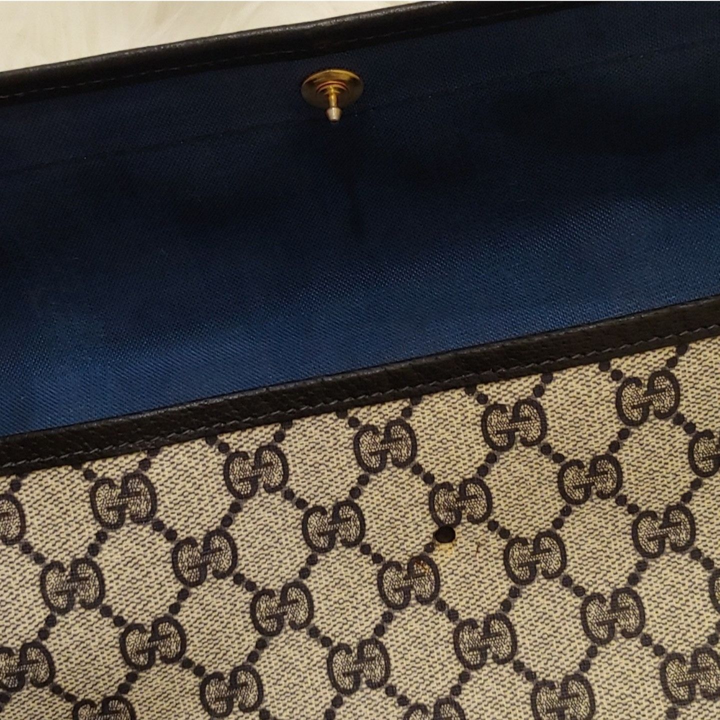 Gucci Vintage Gucci GG Monogram Supreme Sherry Web Ophidia Clutch Size ONE SIZE - 5 Thumbnail