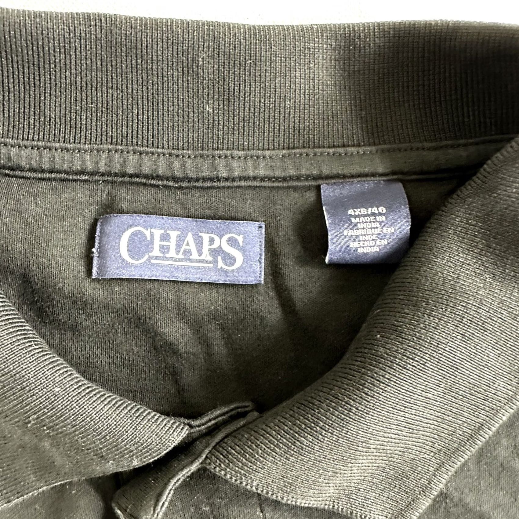 Chaps Chaps Polo Shirt Short Sleeve Black 4XB Big & Tall Casual Golf Men’s Shirt Knit Cotton Logo Casual Wear Regul ar Fit Mens Size US XXL / EU 58 / 5 - 6 Thumbnail