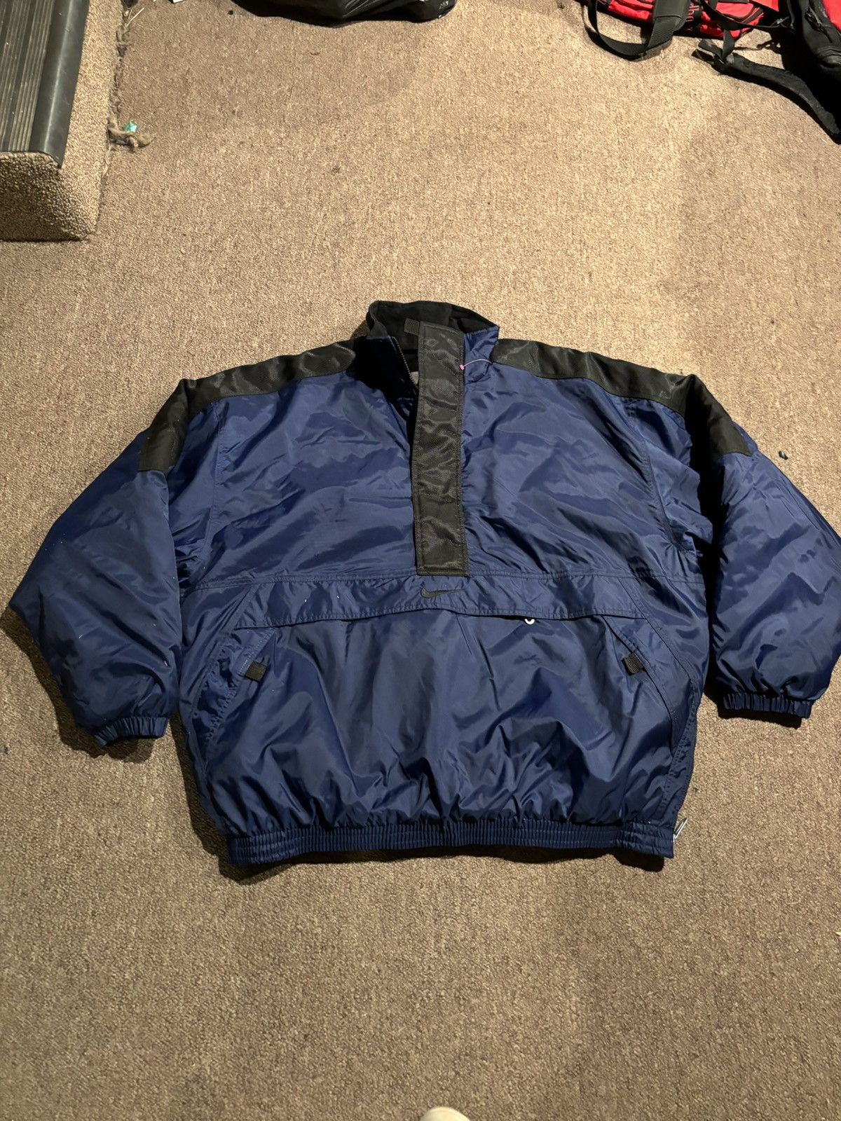 Nike × Vintage Vintage Nike center swoosh 1/4 Winter puff jacket Size US XXL / EU 58 / 5 - 5 Thumbnail