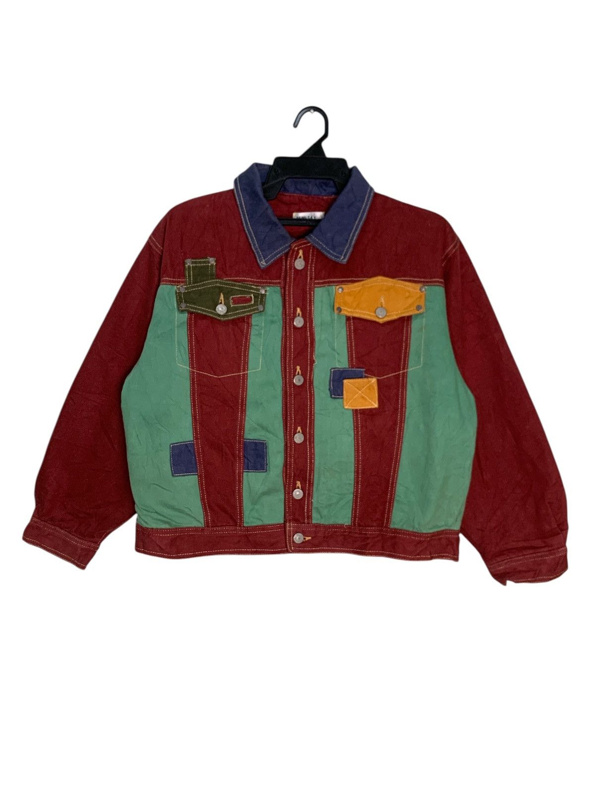 Japanese Brand Rare Design Vintage Mini SA.t Trucker Jackets Size L / US 10 / IT 46 - 1 Thumbnail