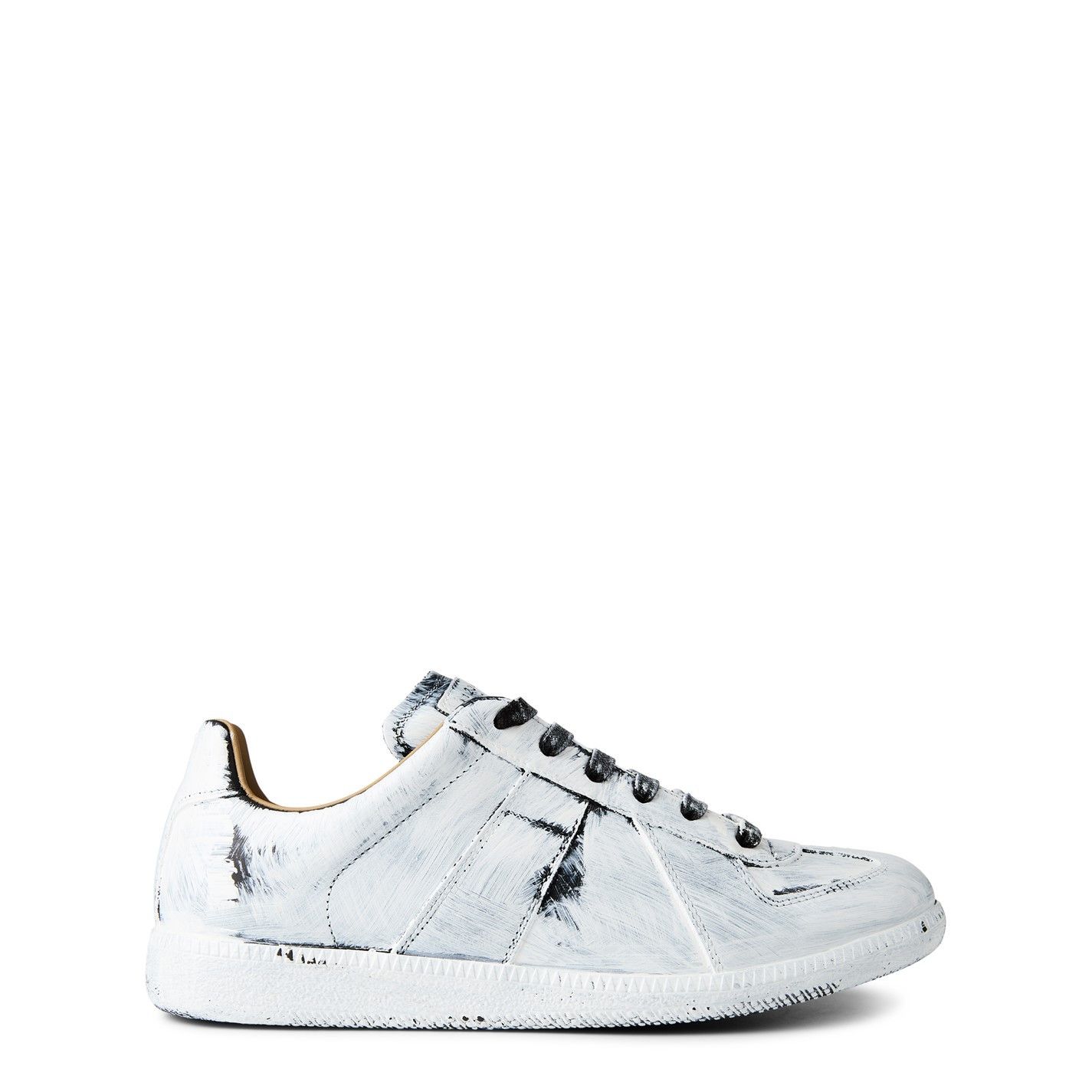 Maison Margiela Replica Bianchetto Painted Sneakers Size US 10 / EU 43 - 1 Thumbnail