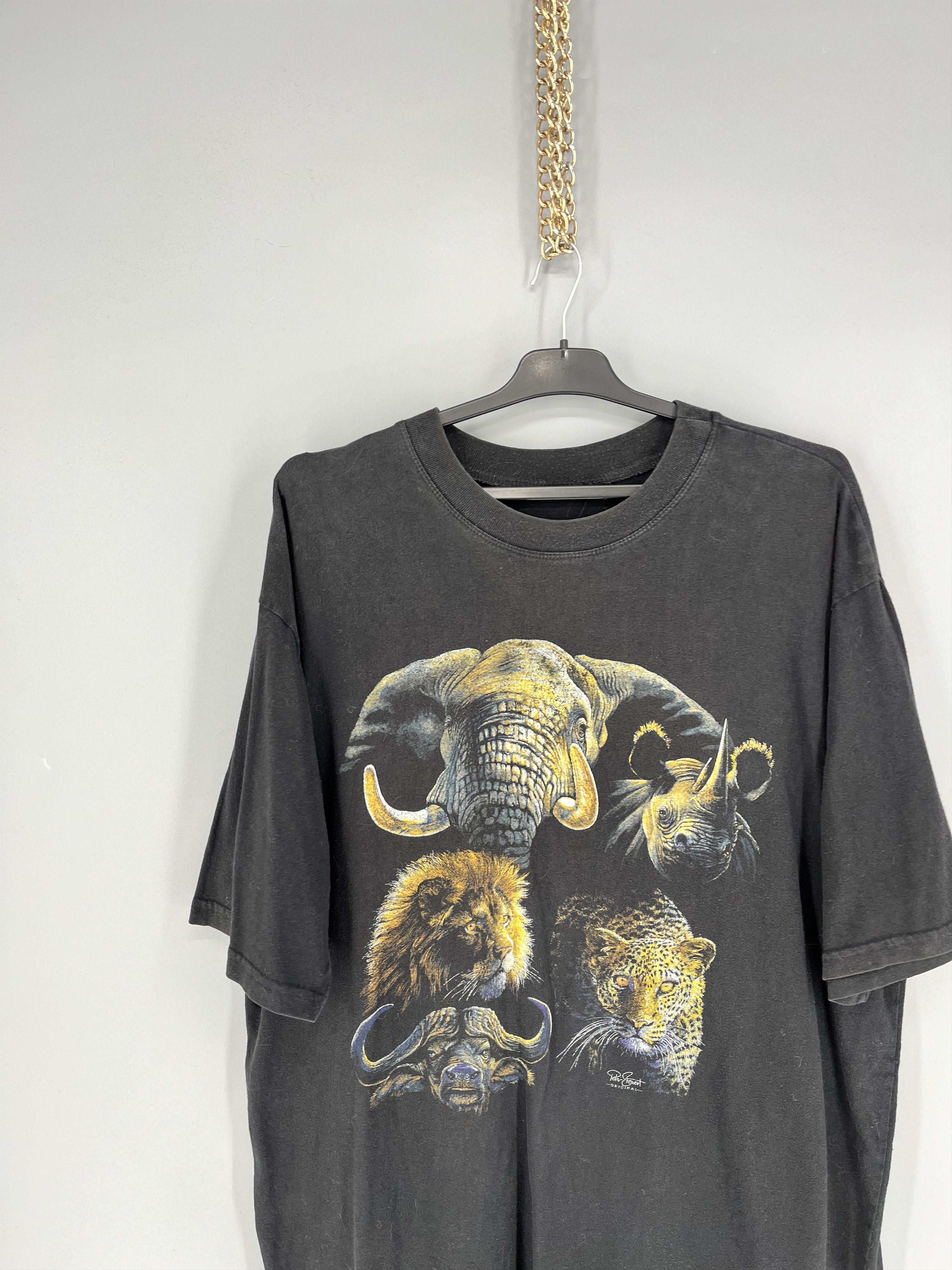 Vintage 90's African Wildlife Animals Everything Ethnic Peter Stewar Size US XL / EU 56 / 4 - 6 Thumbnail