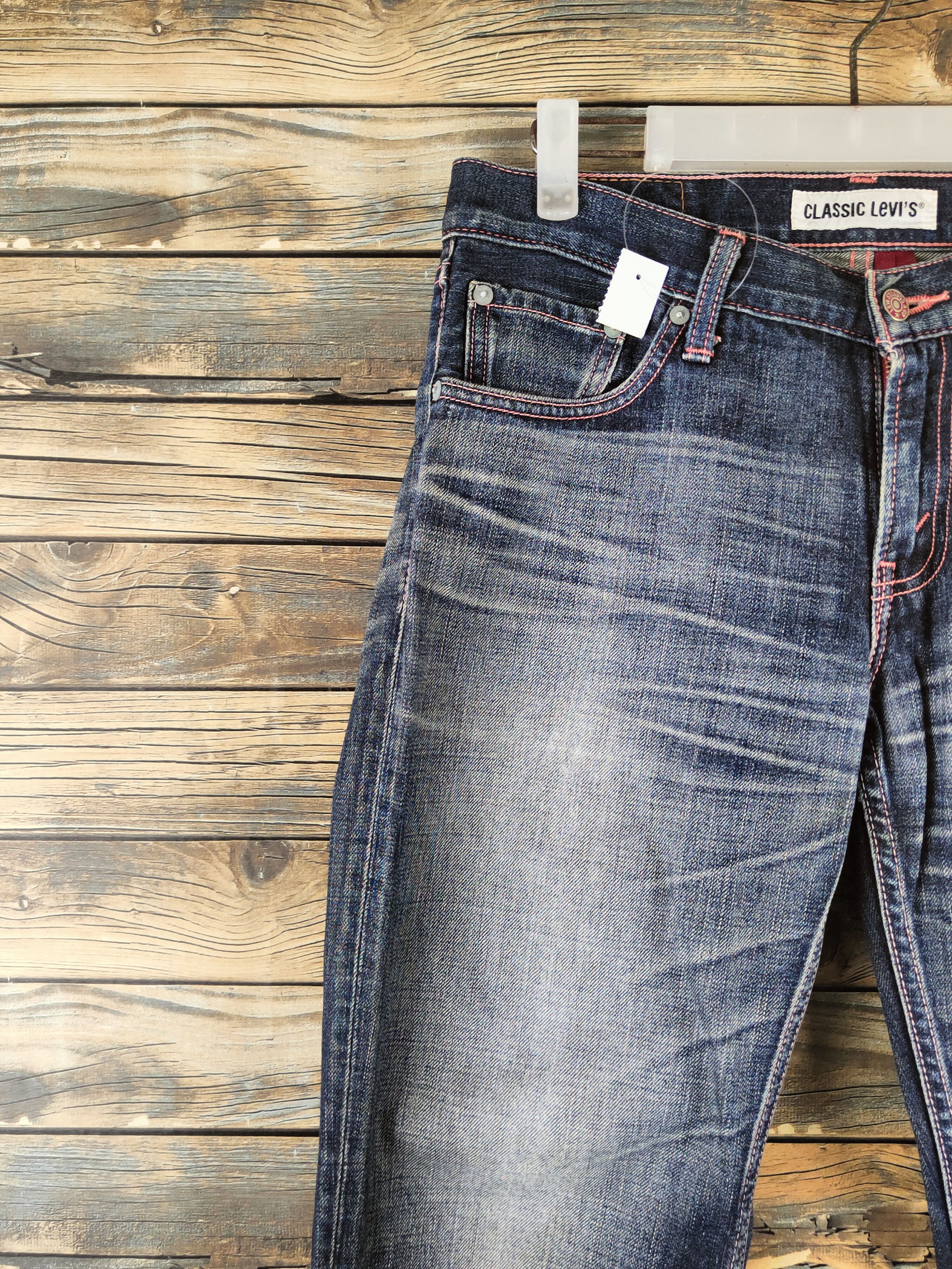 Levi's 502 Levi's Dark Blue Distressed Ripped Jeans #S2812 Size US 31 - 3 Thumbnail