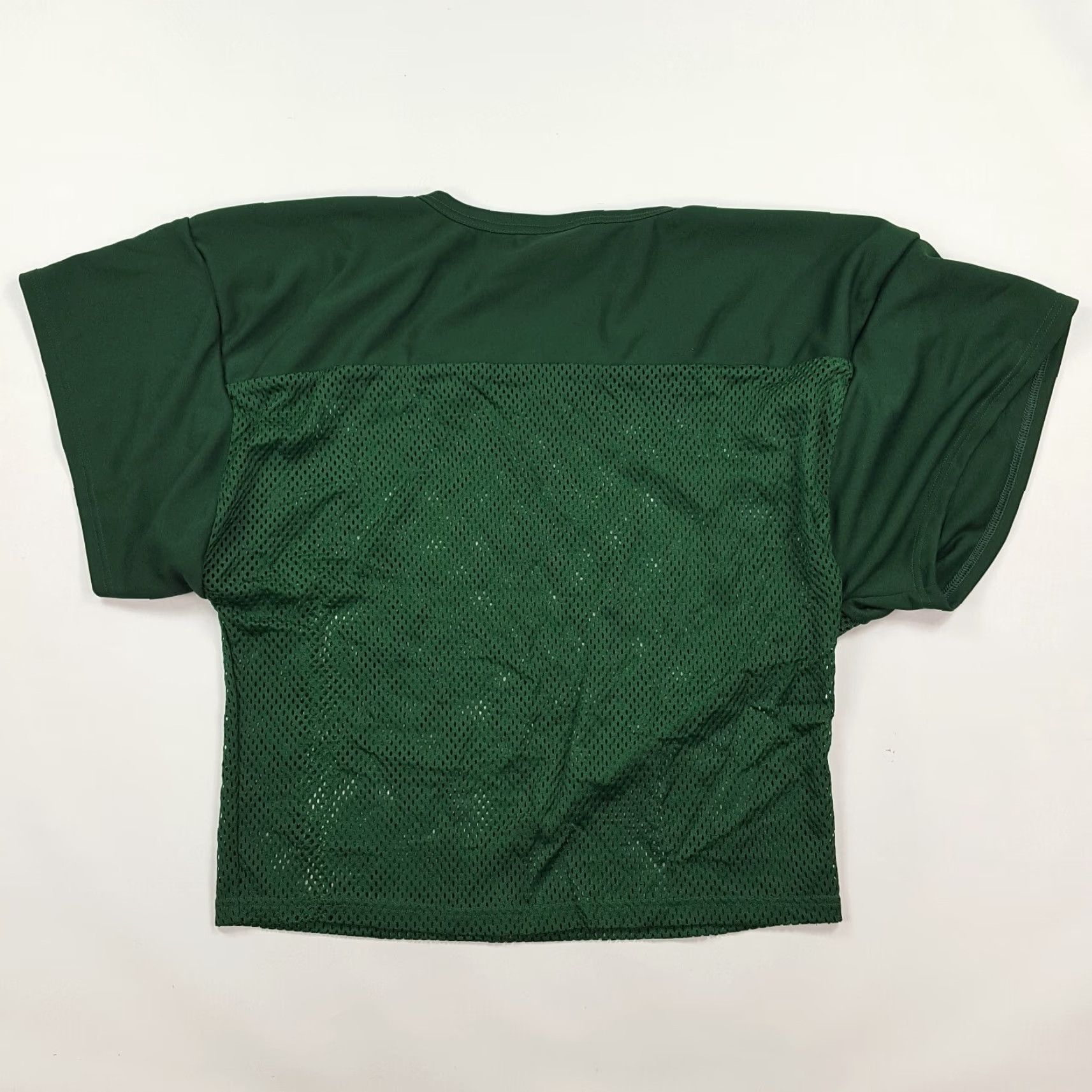 Reebok VINTAGE Reebok Green Football Jersey T-Shirt Men XL Warmup Dark Green Y2K Short Sleeve V-Neck Graphic Print 90s Retro Sports Casual Mens Size US XL / EU 56 / 4 - 6 Thumbnail