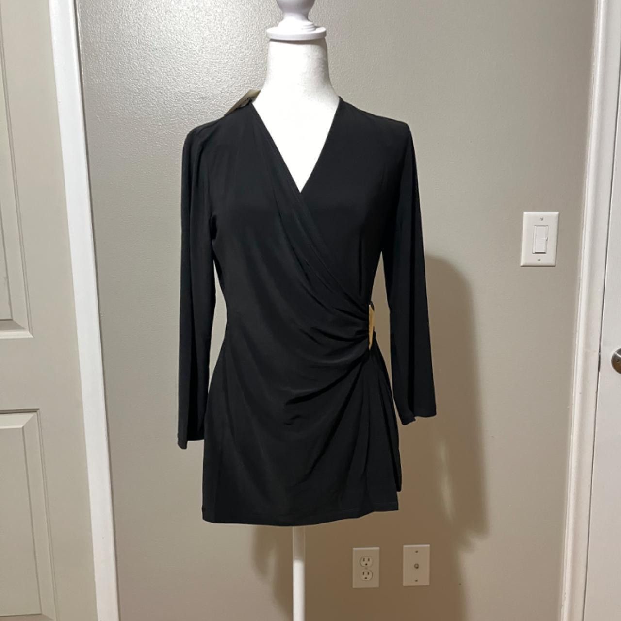 Anne Klein Anne Klein Elegant Wrap Blouse Size S / US 4 / IT 40 - 2 Thumbnail