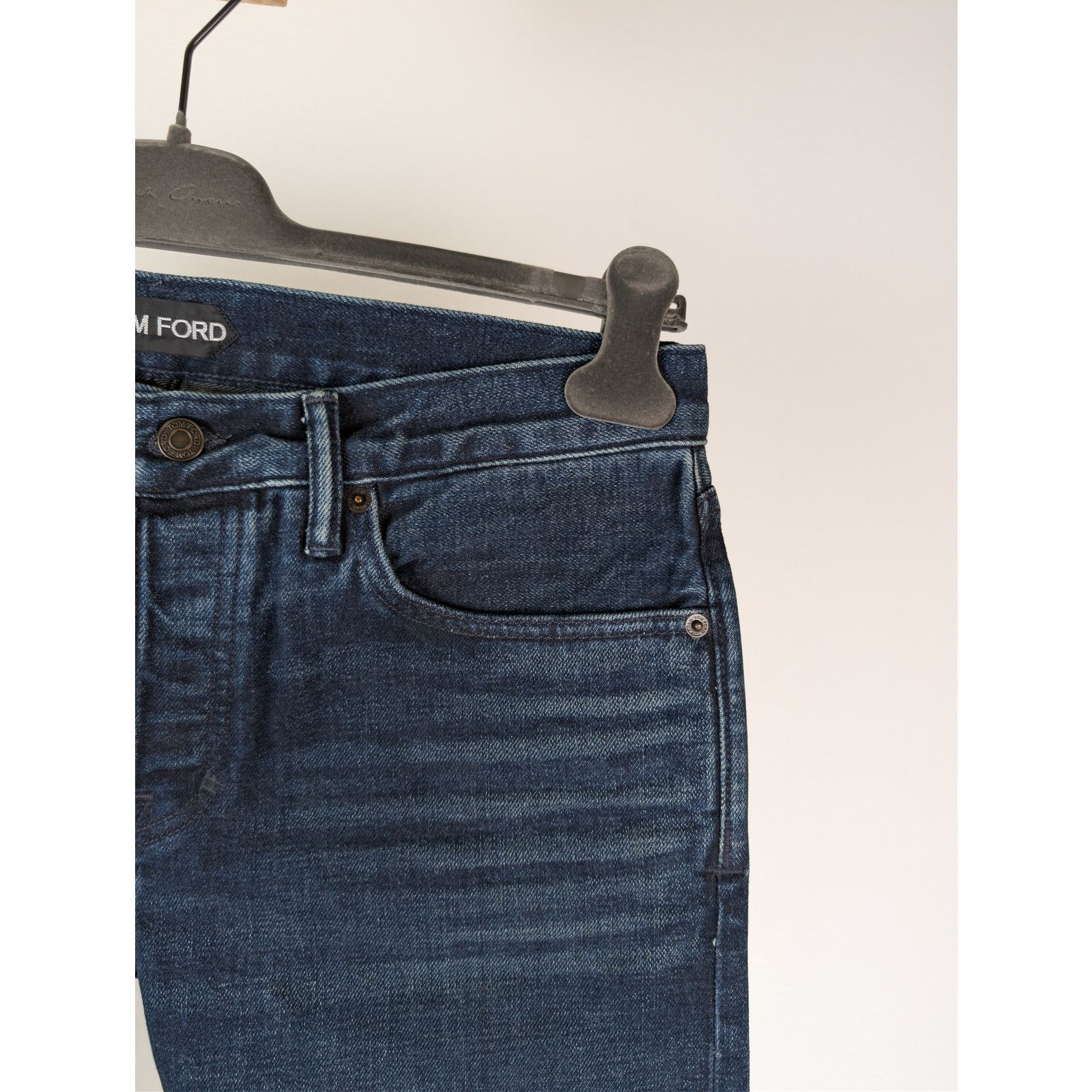 Tom Ford o1rshd1 Q:2 / Slim Fit Denim Jeans in Navy Blue Size US 34 / EU 50 - 5 Thumbnail