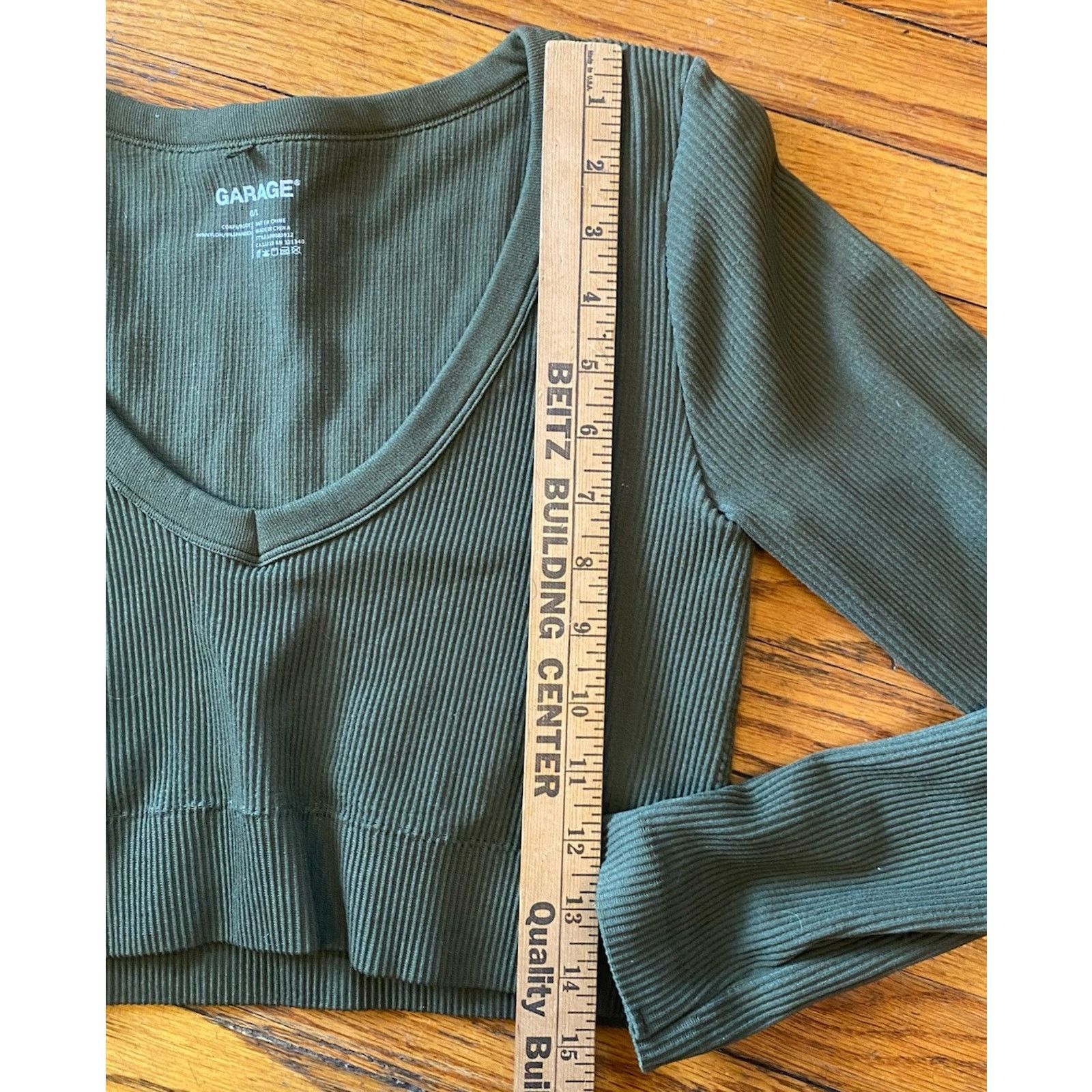 Garage Garage Top Women’s Trending Crop Top Large Olive Green Size L / US 10 / IT 46 - 5 Thumbnail