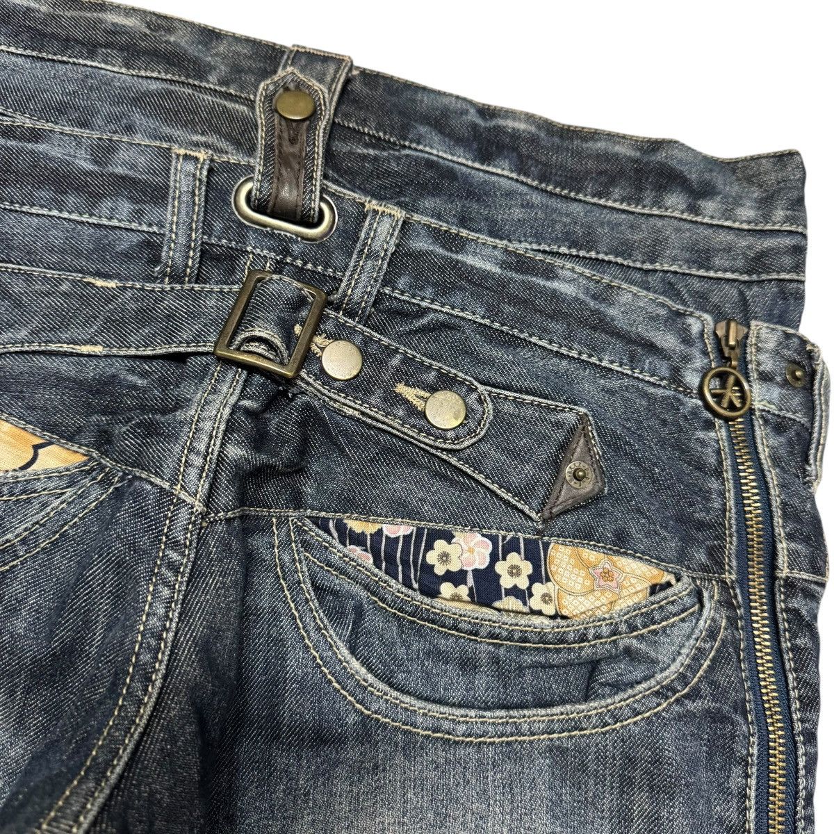 PPFM PPFM Double Waist Layered Denim Jeans Size US 32 / EU 48 - 14 Thumbnail