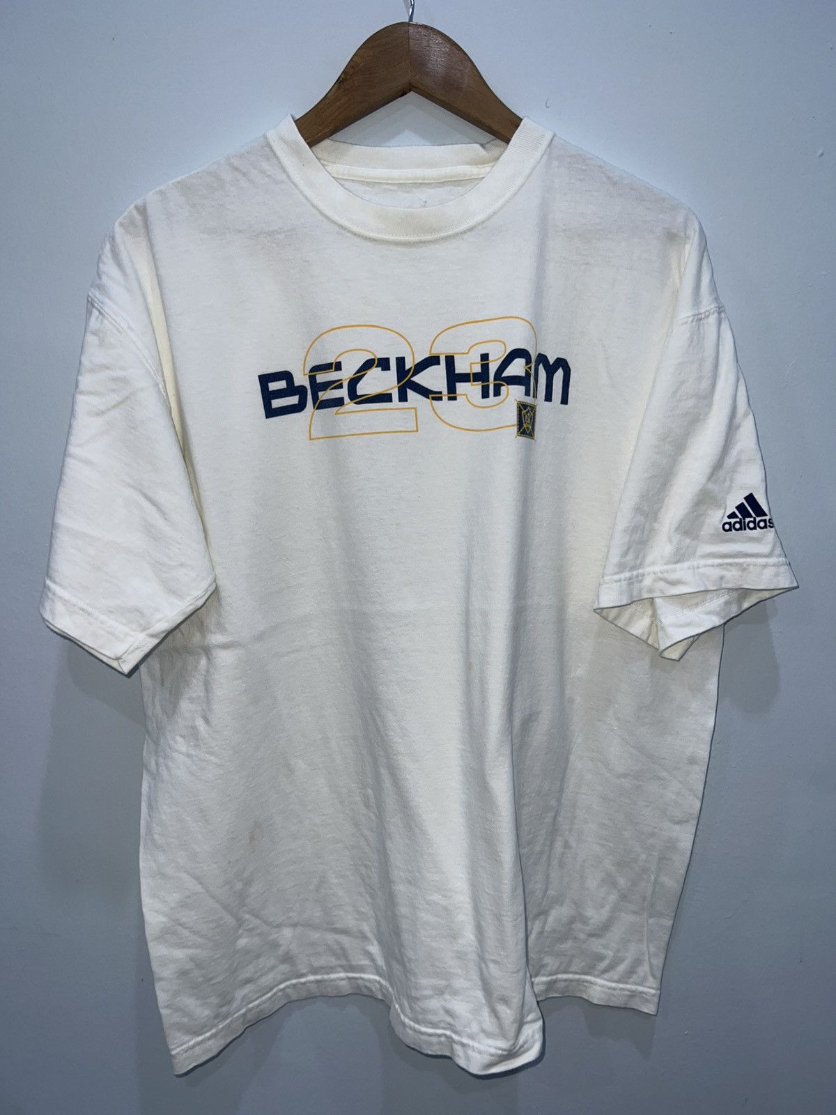Adidas Adidas Beckham 23 White T-Shirt Size US XL / EU 56 / 4 - 1 Thumbnail