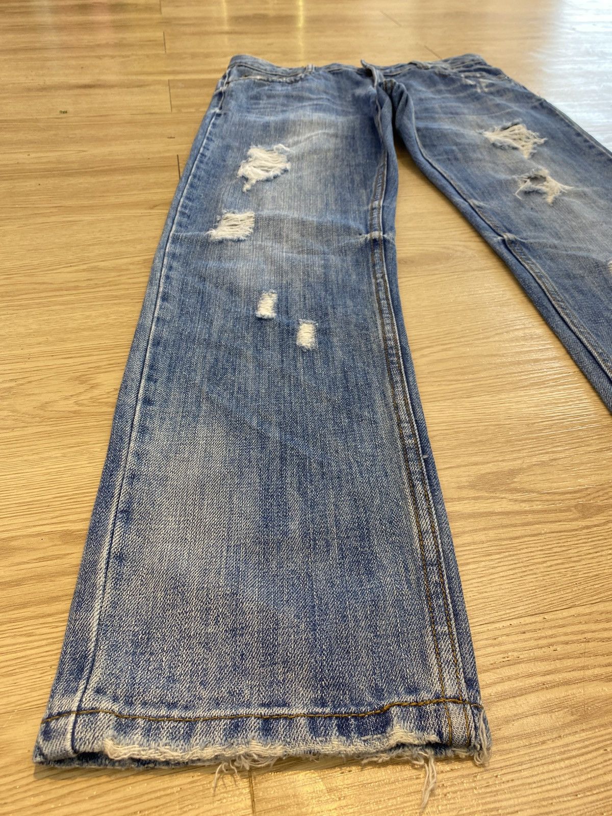 Japanese Brand Vintage Japanese Brand Hairy Leg Distress Denim Size US 32 / EU 48 - 7 Thumbnail
