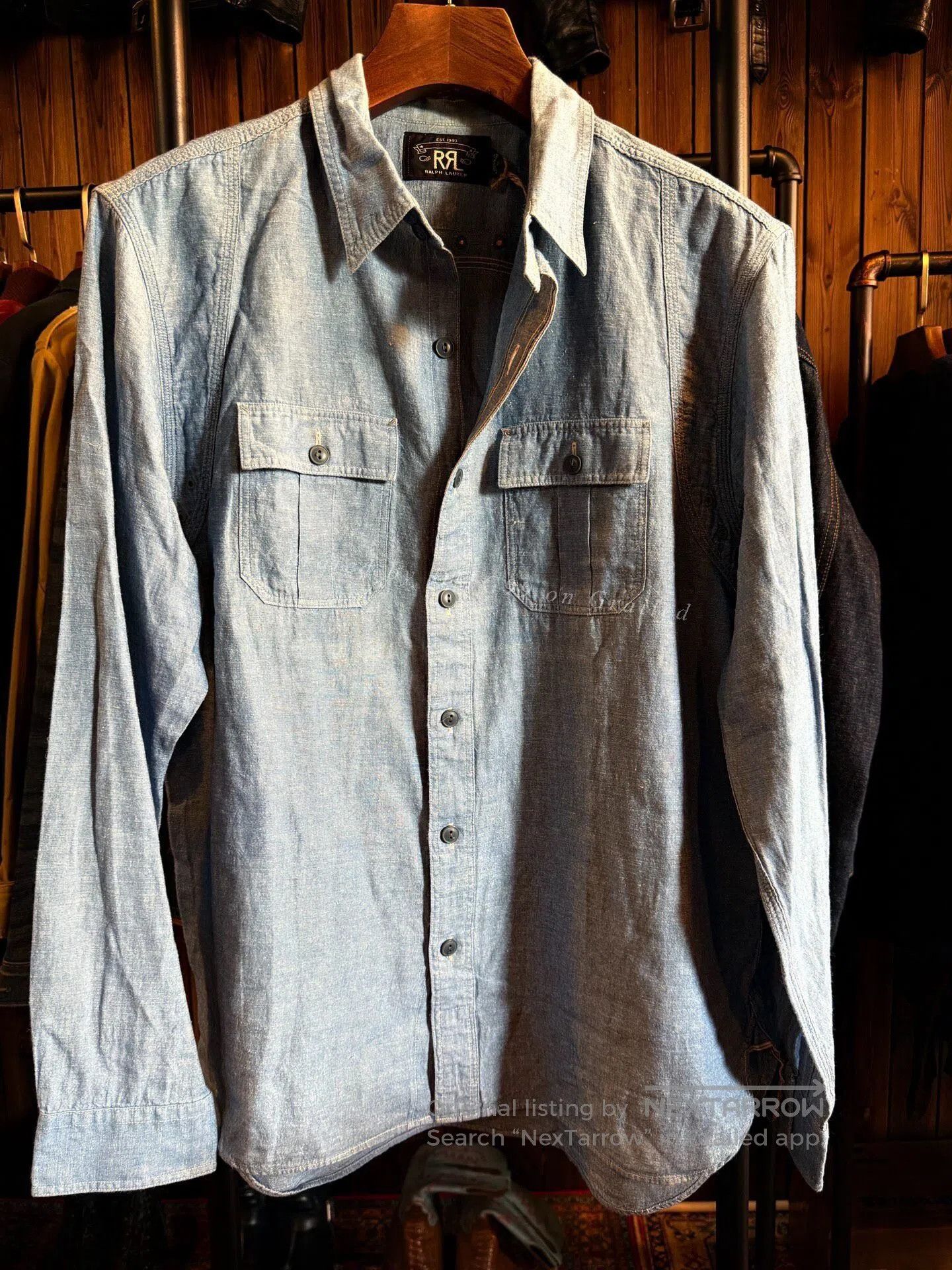 RRL Ralph Lauren RRL Light Blue Denim Shirt. Size US L / EU 52-54 / 3 - 1 Thumbnail