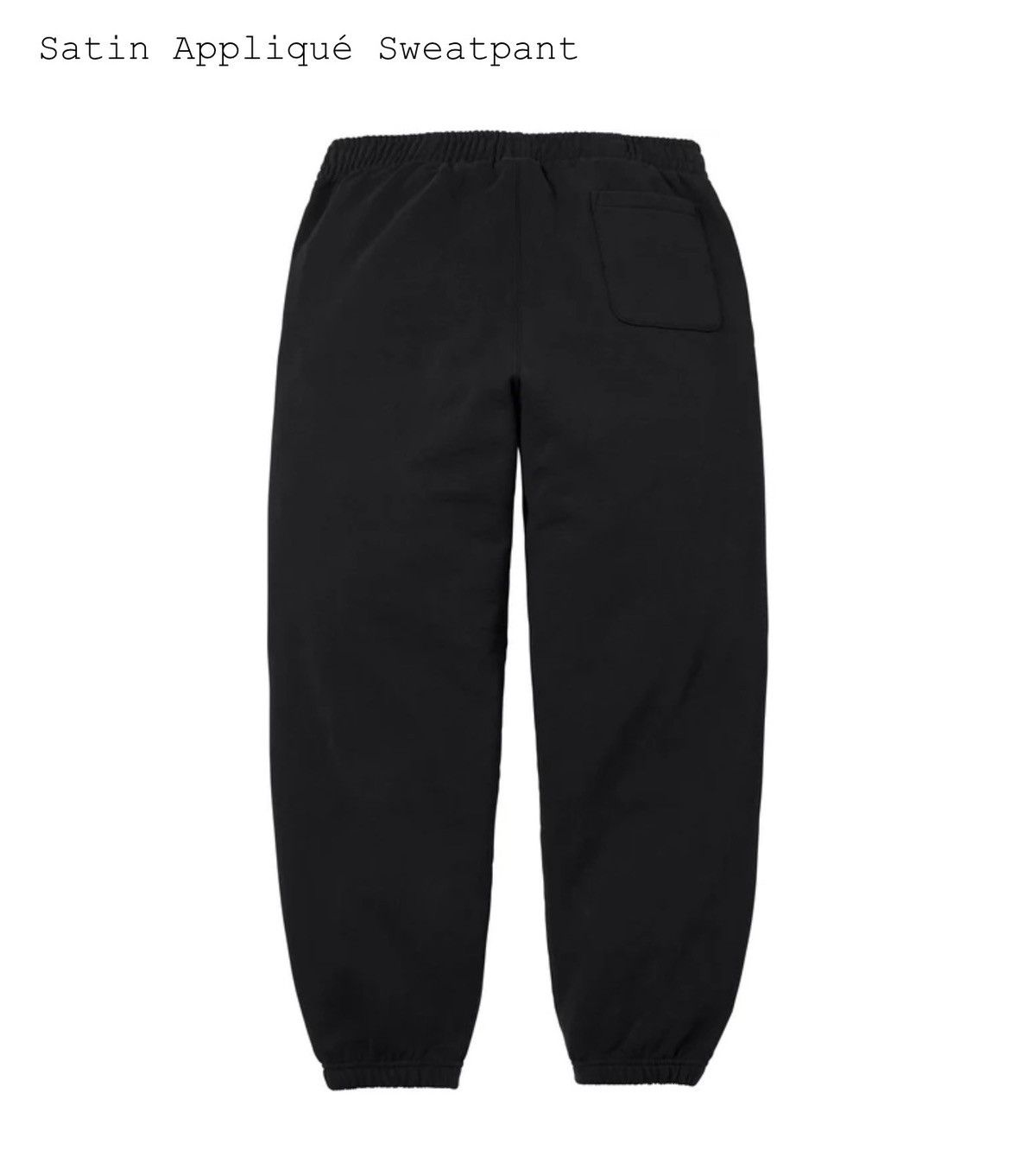 Supreme SUPREME Satin Appliqué Sweatpant Size US 32 / EU 48 - 1 Thumbnail
