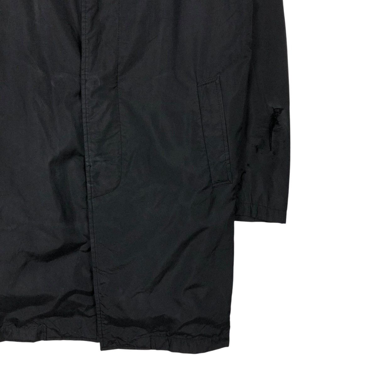 Yohji Yamamoto 📌Vintage Long Jacket Rich Black Ined Homme Basic Size US M / EU 48-50 / 2 - 6 Thumbnail