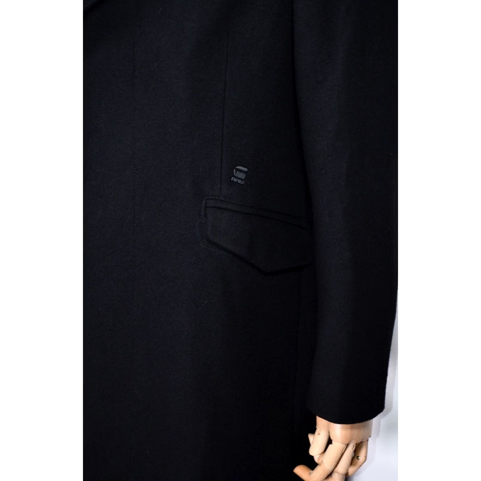 G-Star G-Star Raw Midnight Coat Jacket Long Mens L Black Wool Overcoat Size US L / EU 52-54 / 3 - 7 Thumbnail