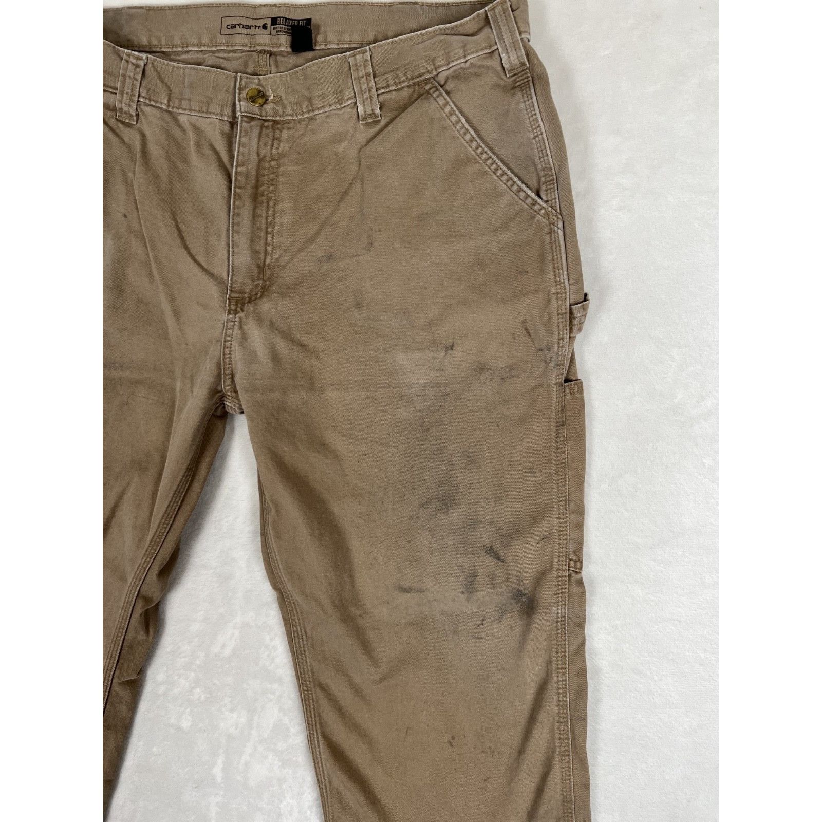 Carhartt Carhartt Work Pants B324 DKH 38×30 Relaxed Fit Distressed Kh Size US 38 / EU 54 - 4 Thumbnail