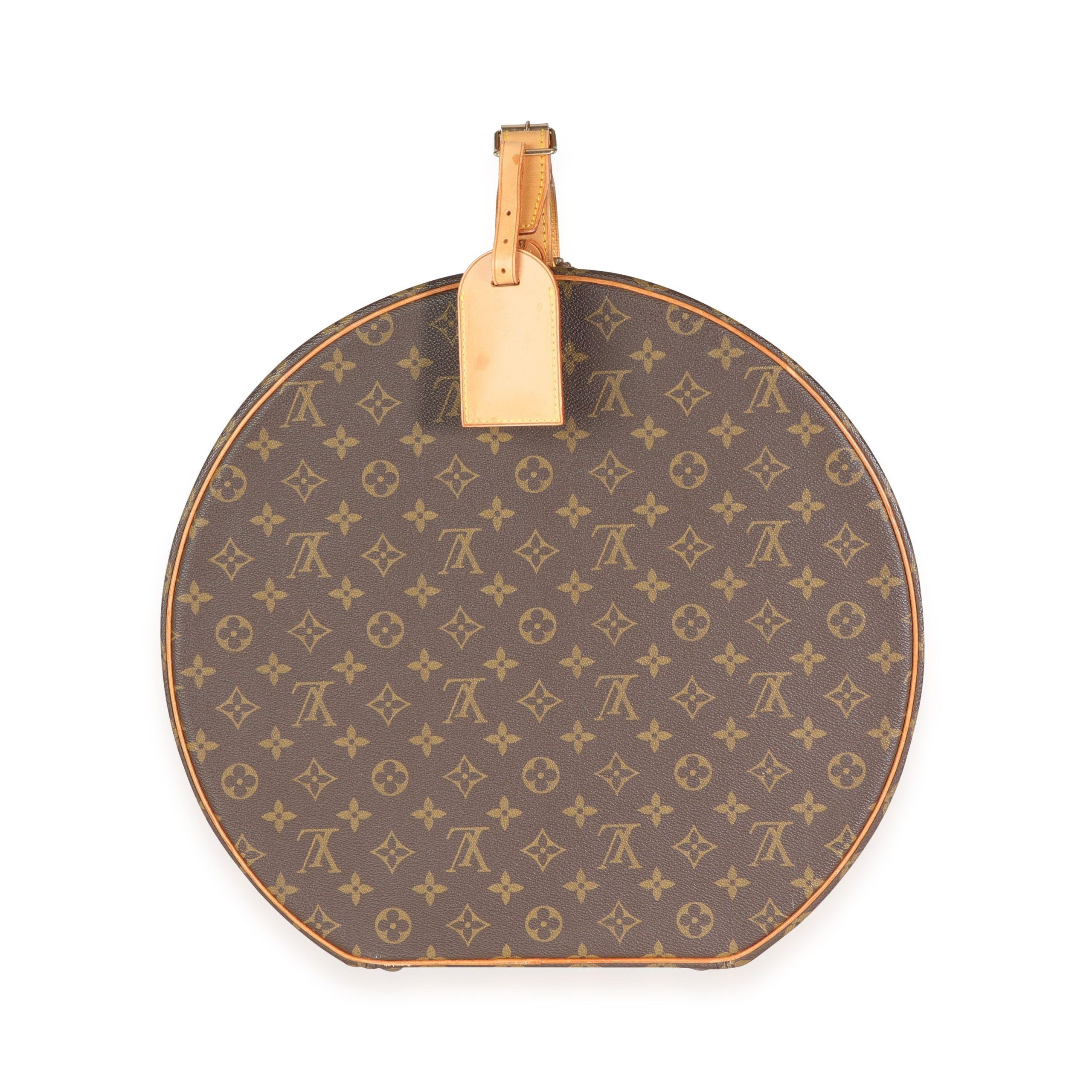 image of Louis Vuitton Monogram Canvas Boite Chapeaux Ronde 40 Hat Box in Brown, Women's