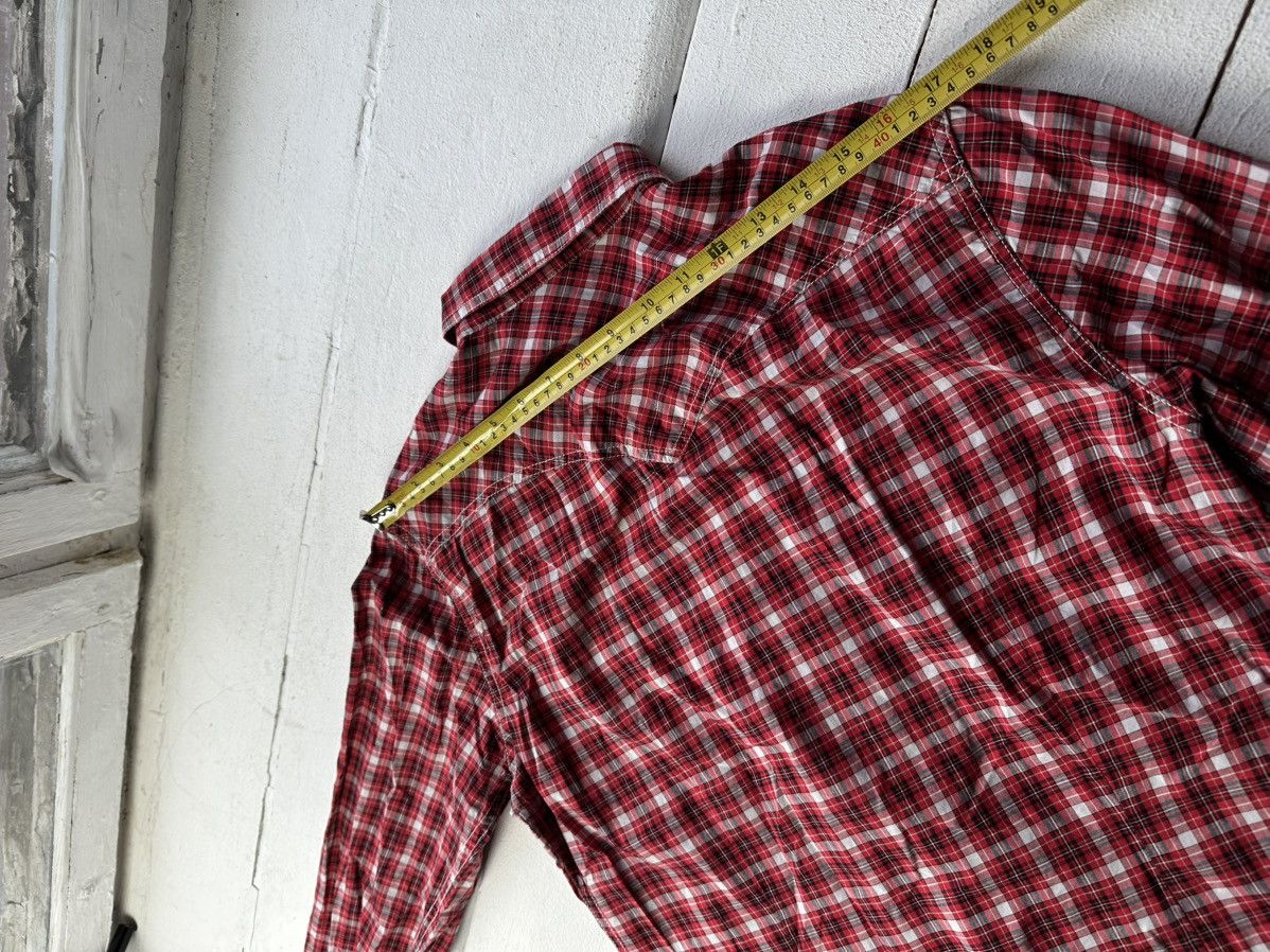 Diesel 🚨VNTG Diesel Avant-garde Shirt very rare RED CHECK BLACK Size US M / EU 48-50 / 2 - 18 Thumbnail