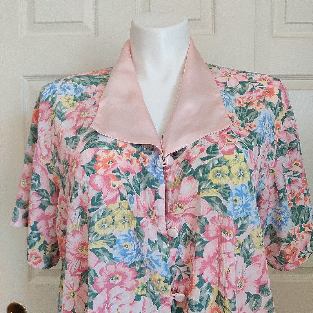 Victoria's Secret Vintage gold label oversized floral nightgown M/L Size ONE SIZE - 2 Thumbnail