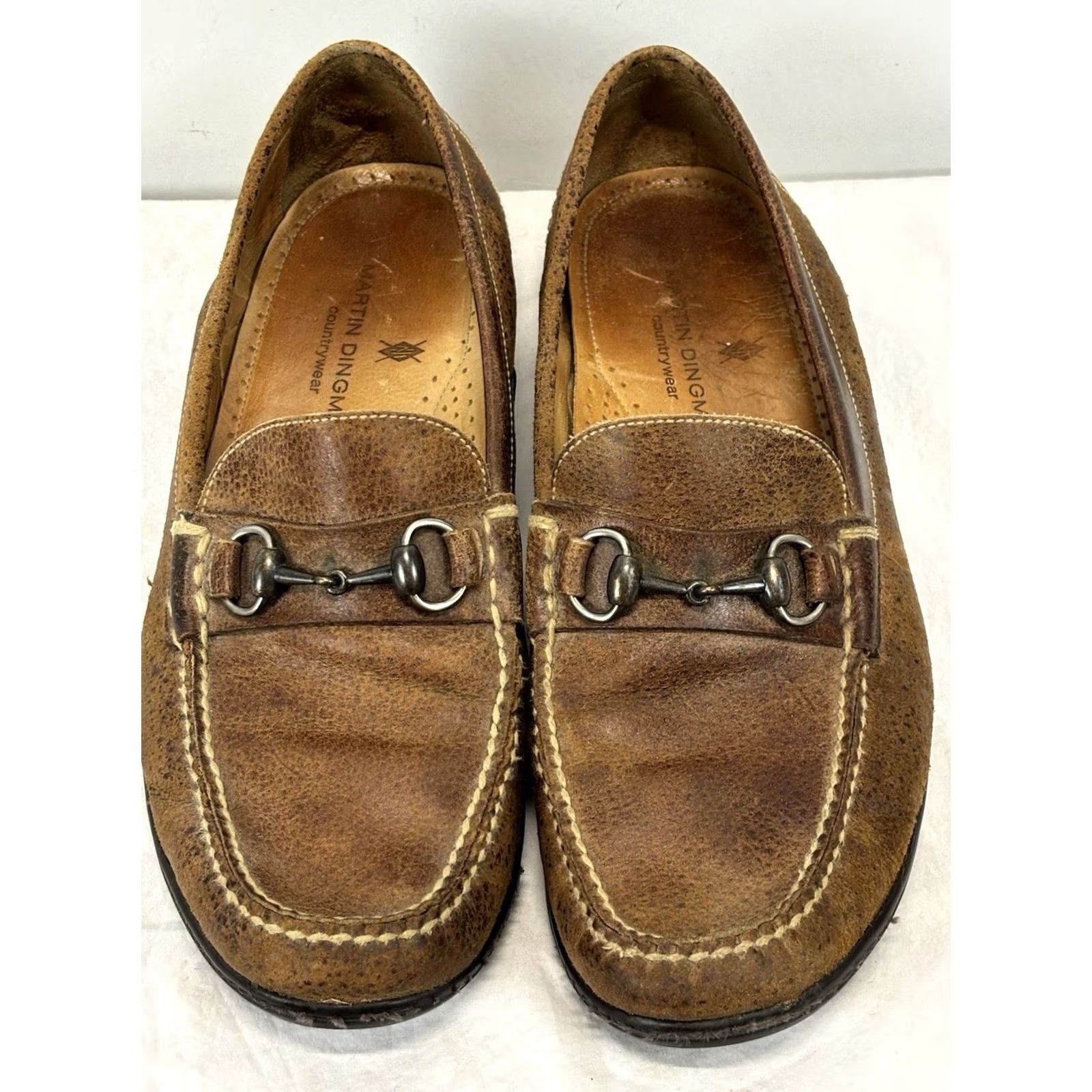 Vintage Martin Dingman Bill Water Buffalo Bit Loafers Men’s 11.5 M Driving Moccasins Size US 12 / EU 45 - 3 Thumbnail