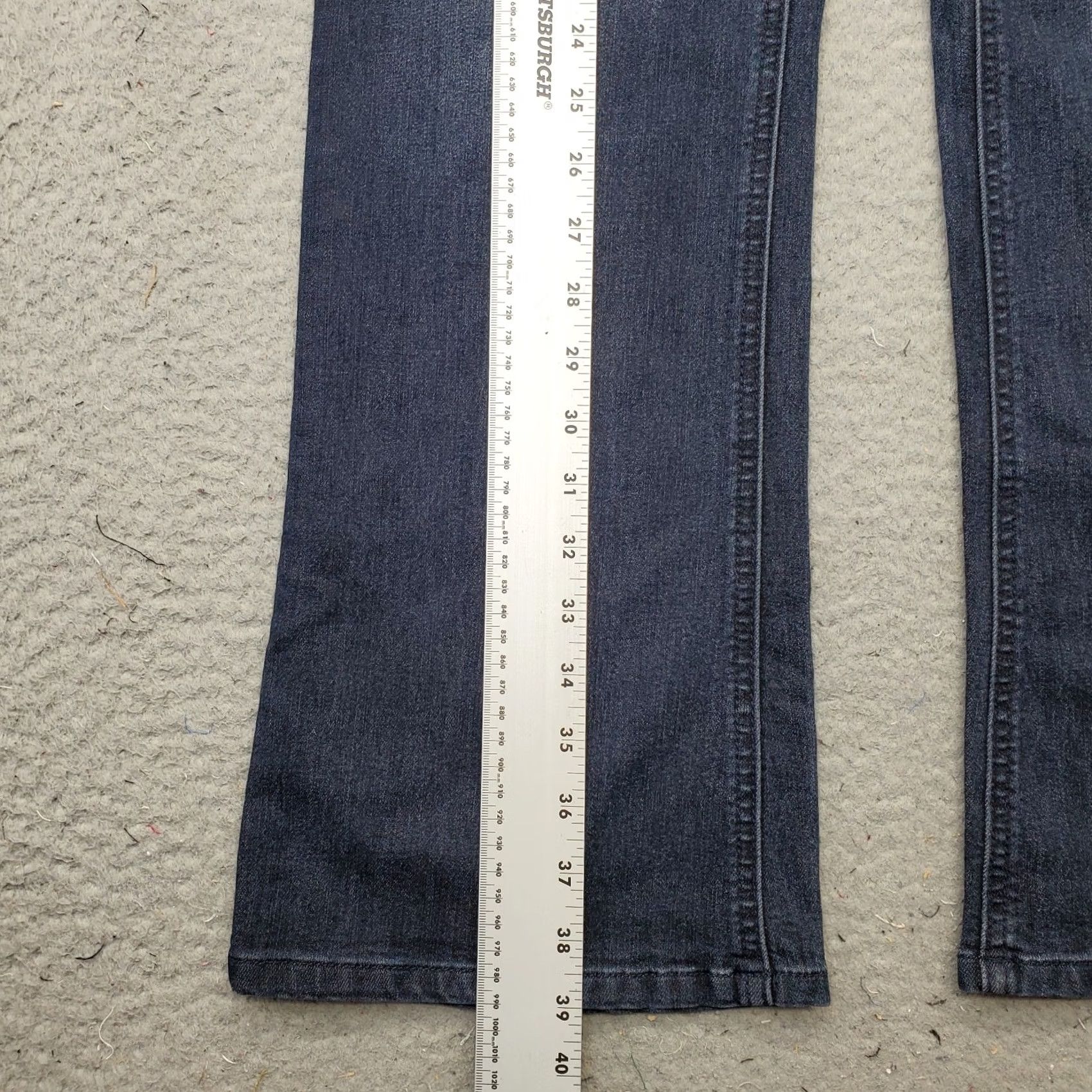 Vintage Wit & Wisdom Jeans Womens Bootcut 10 Blue Denim Slim Fit Elastic Band L157BBEA Size 32" / US 10 / IT 46 - 3 Thumbnail