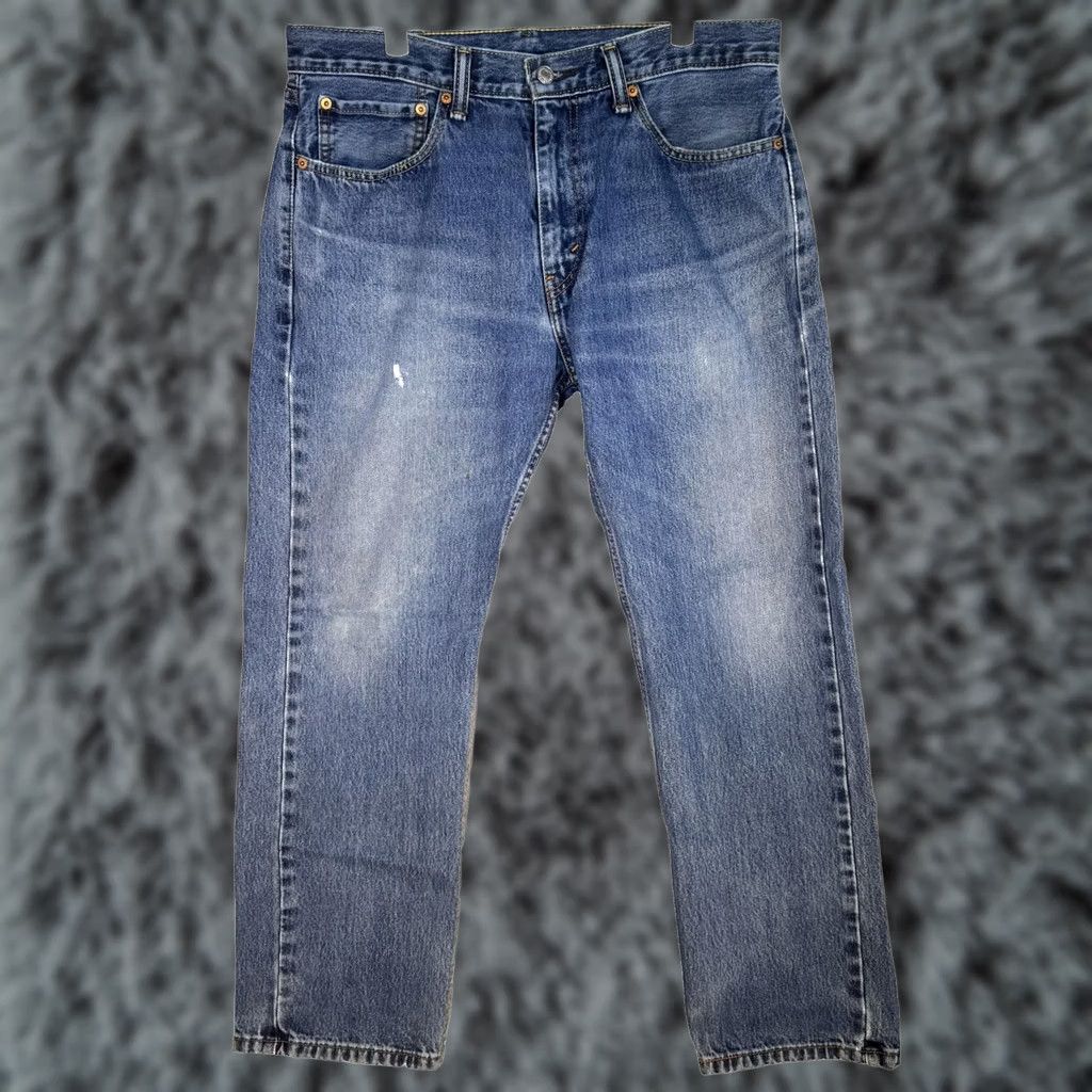 Levi's VINTAGE Levi's 505 Jeans Mens 35x30 Blue Denim Straight Leg 100 Cotton Classic Size US 35 - 1 Thumbnail