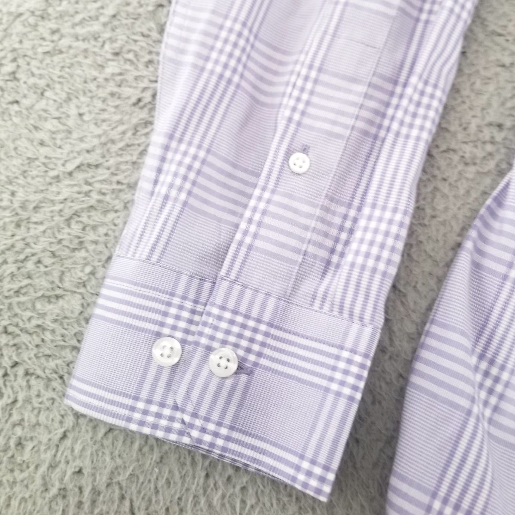 Old Navy Old Navy Mens Shirt Slim Fit Button-Up Long Sleeve Purple White Check Casual Size US L / EU 52-54 / 3 - 5 Thumbnail