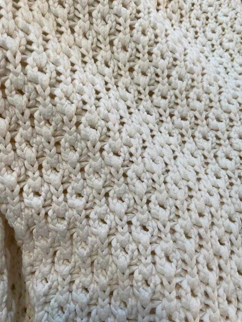 Loro Piana LORO PIANA White silk and cotton openwork loose sweater Size M / US 6-8 / IT 42-44 - 5 Thumbnail