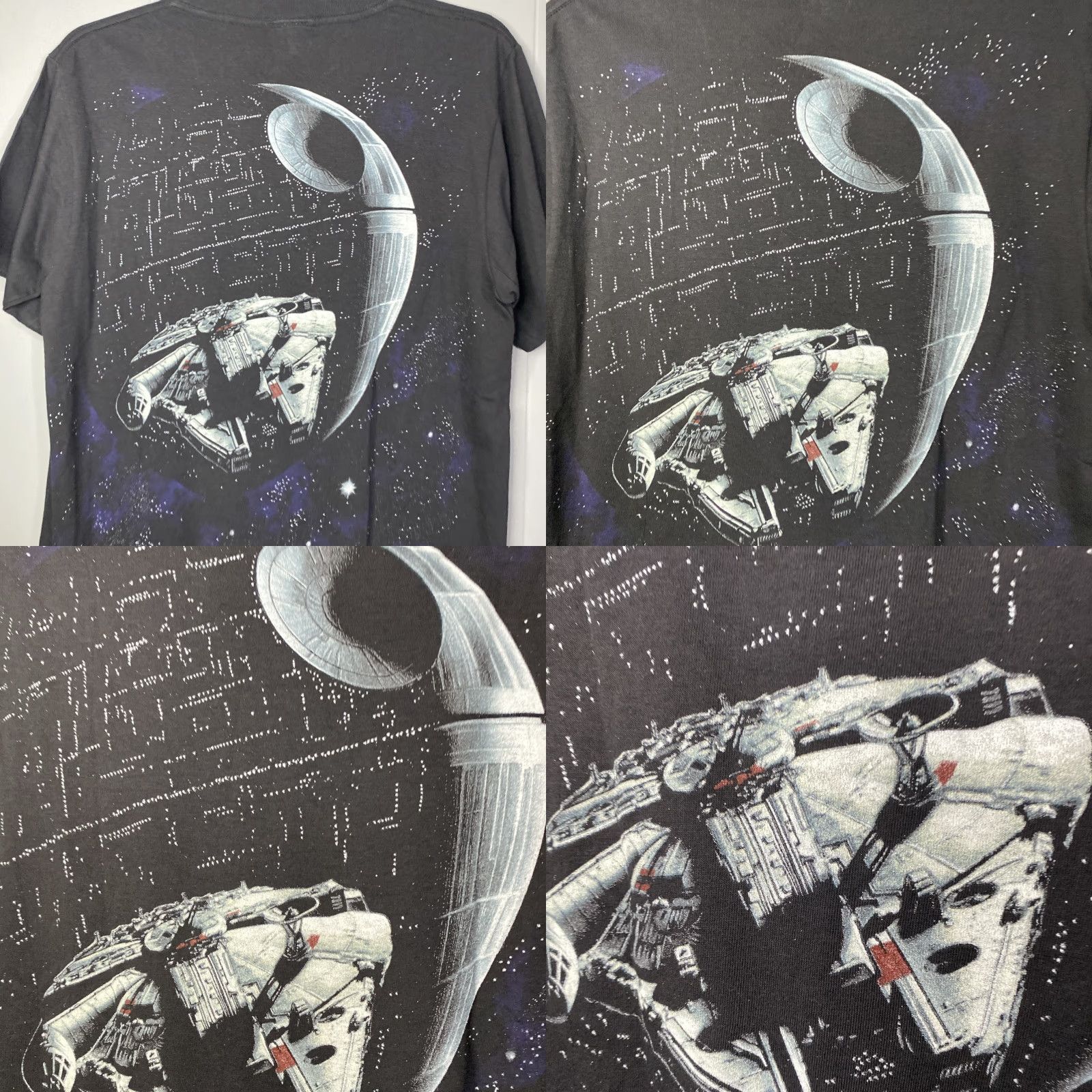 Star Wars VINTAGE Star Wars Death Star T Shirt Single Stitch USA Made L 90s Smithsonian Shirt Mens Black Cotton Short Sleeve Crew Neck 1990s Size US L / EU 52-54 / 3 - 9 Thumbnail