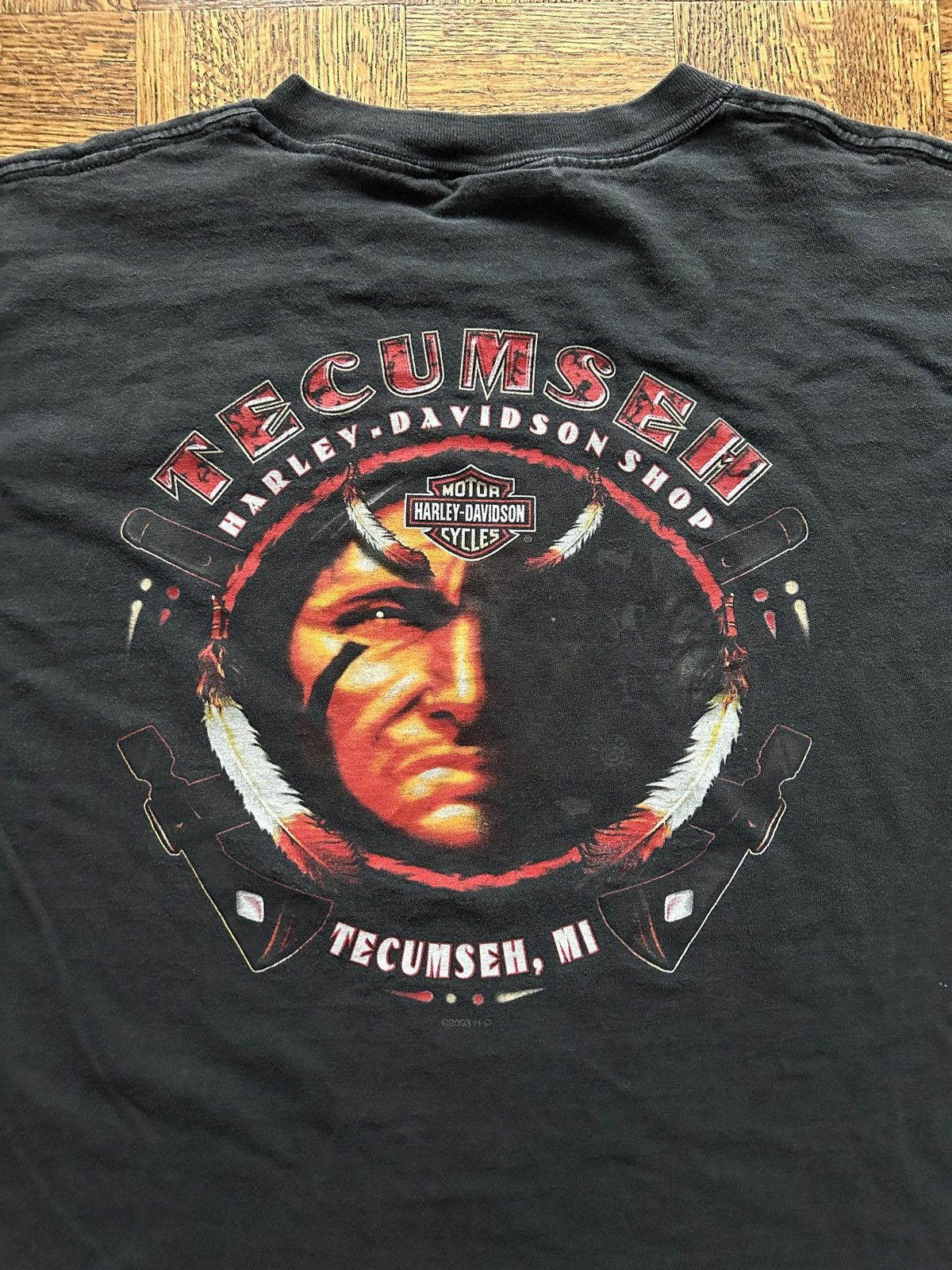 Harley Davidson Vintage Y2K Harley Davidson Tecumseh Eagle Graphic Tee Size US L / EU 52-54 / 3 - 7 Thumbnail