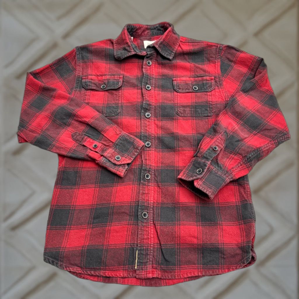 CO VINTAGE JACHS Shirt Mens M Red Plaid Heavyweight Flannel Button-Up Long Sleeve Pocketed 40 in Chest Mens Size US M / EU 48-50 / 2 - 1 Thumbnail
