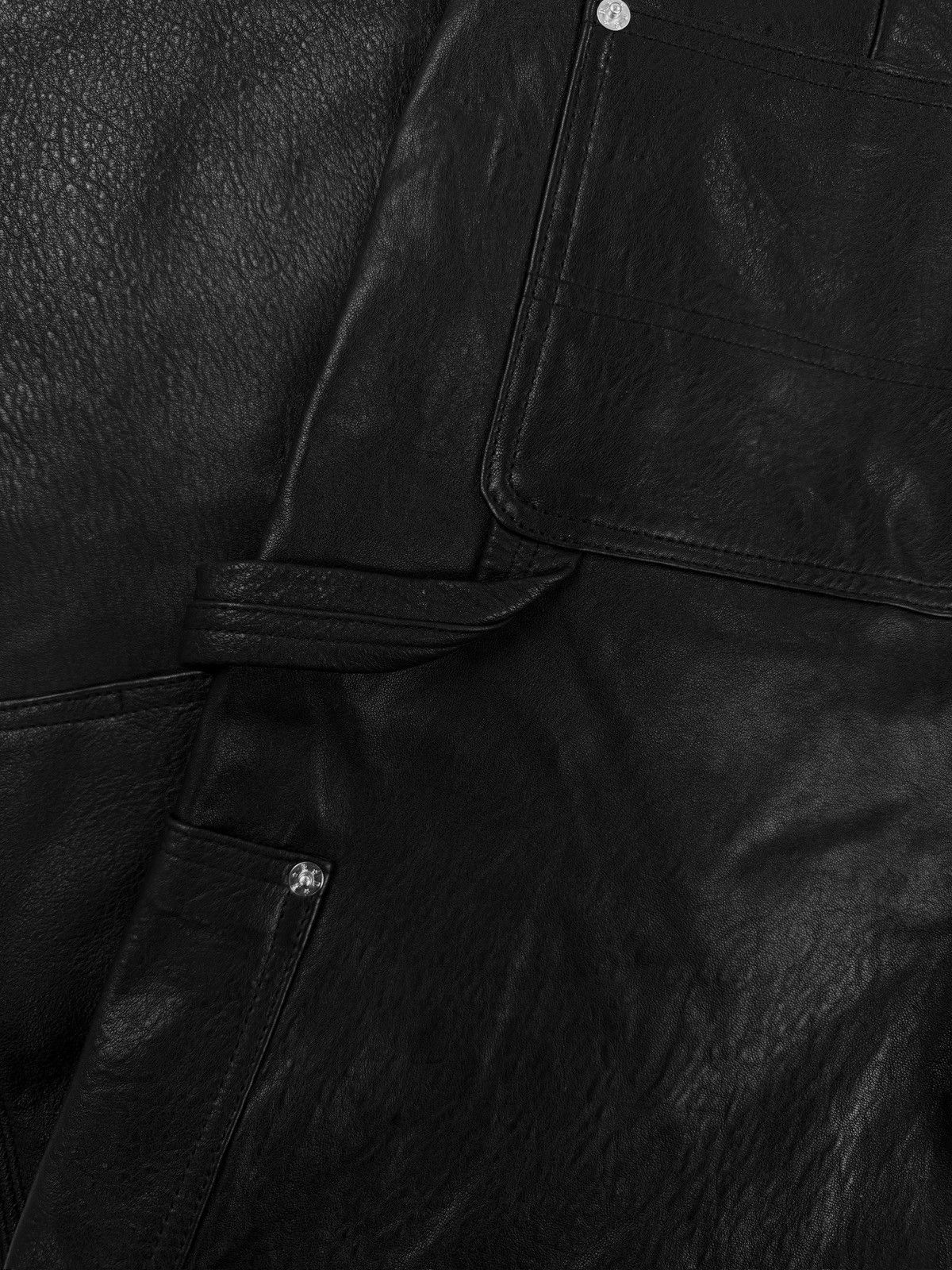 Enfants Riches Deprimes AW25 Enfants Riches Deprimes Wide Black Leather Double Knee Carpenter Pants Size US 32 / EU 48 - 4 Thumbnail