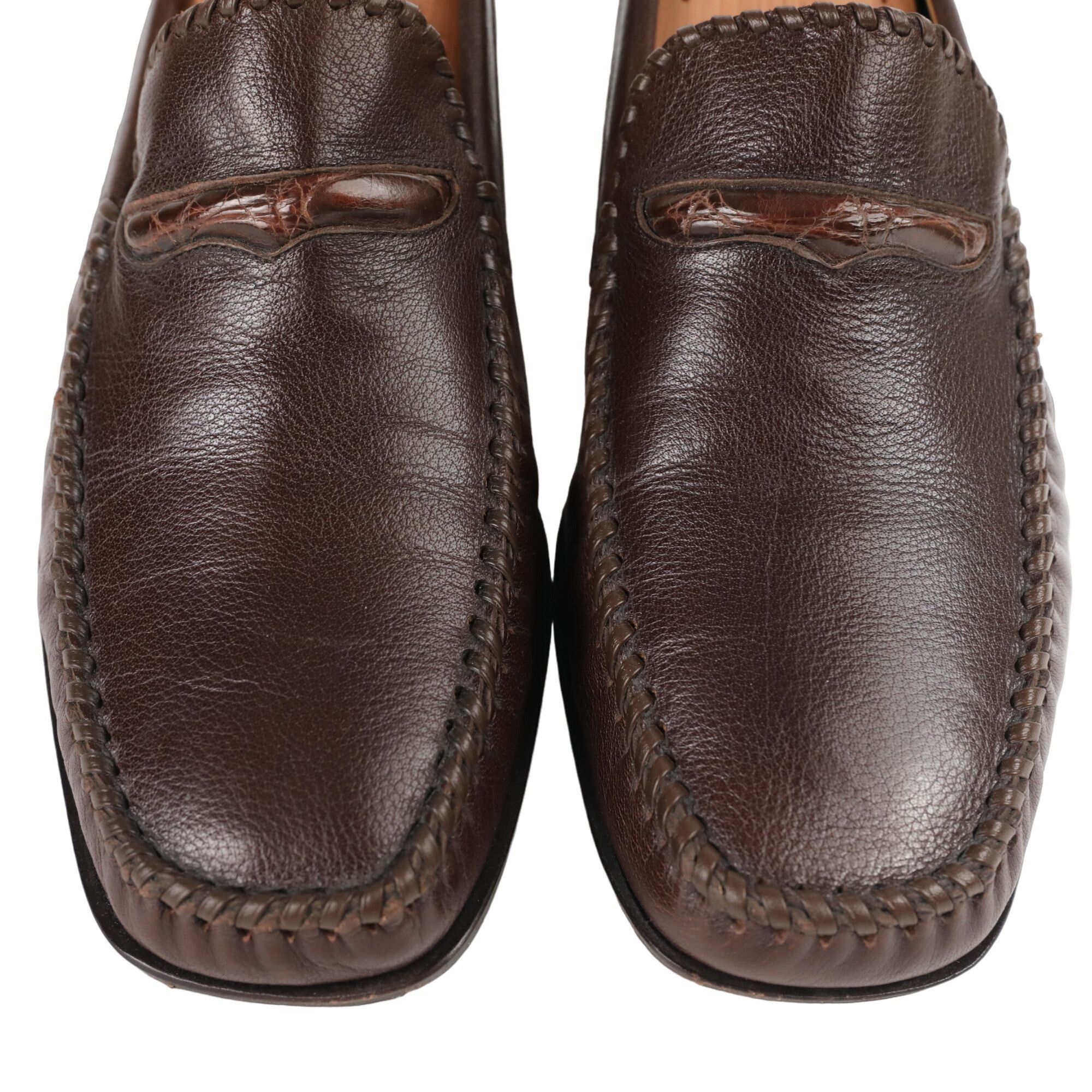 Johnston & Murphy Vintage Exotic Crocodile and Calf Johnston Murphy Mens Brown Size US 8 / EU 41 - 10 Thumbnail