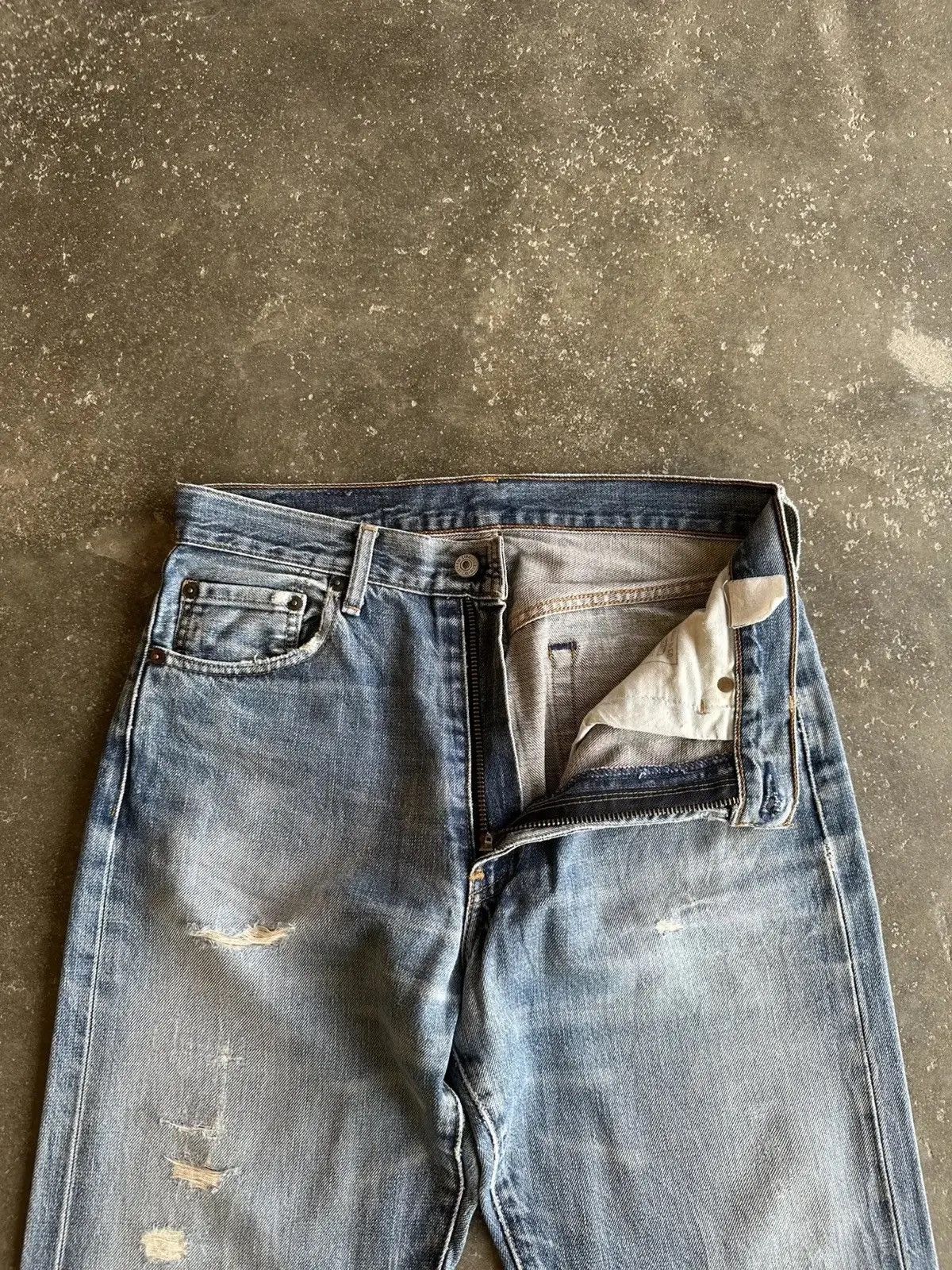 Levi's REDLINE 90’s Vintage Levi’s 502 Distressed Denim Pants Size US 30 / EU 46 - 9 Thumbnail