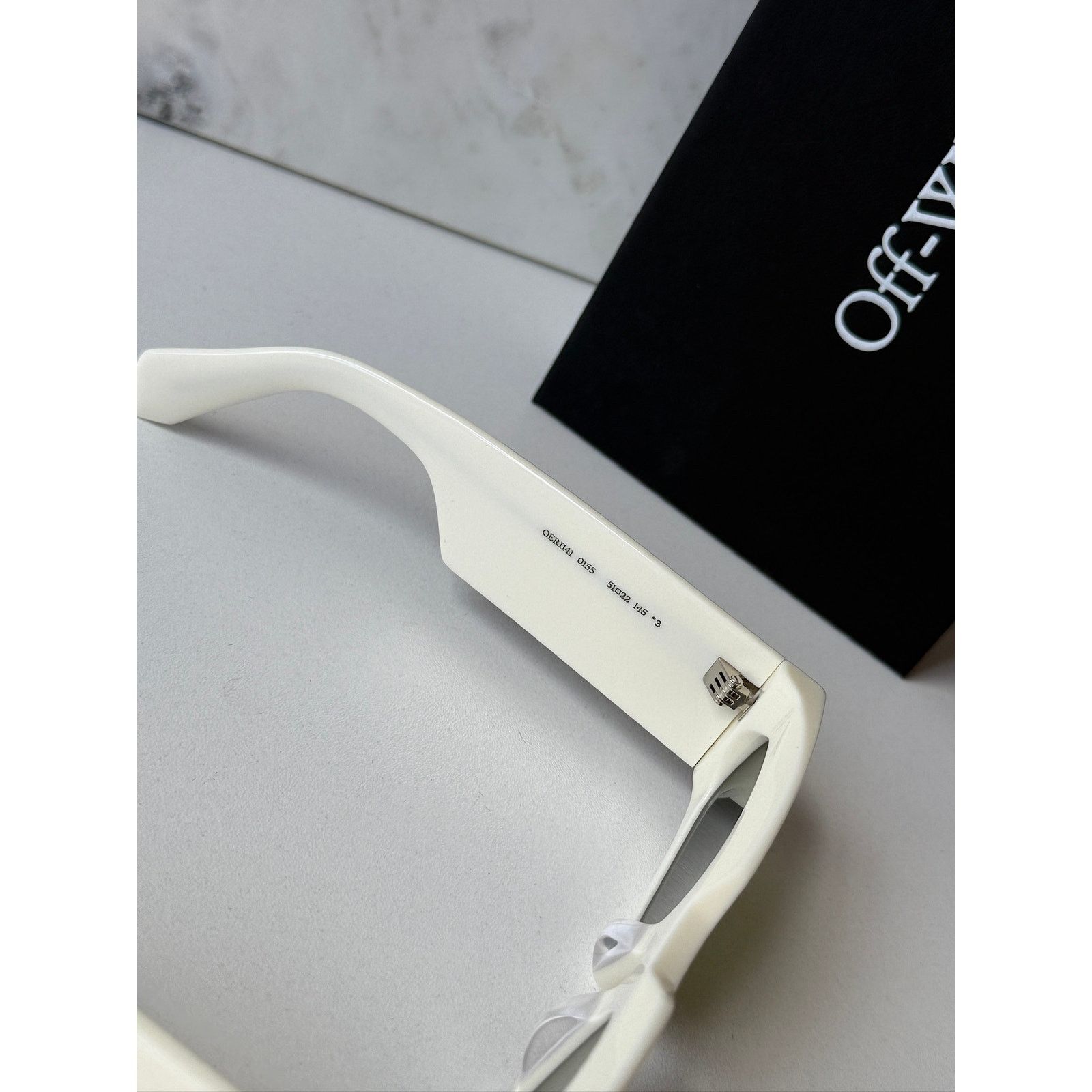 Off-White NEW Off White Cary White Rectangular Sunglasses Size ONE SIZE - 6 Thumbnail