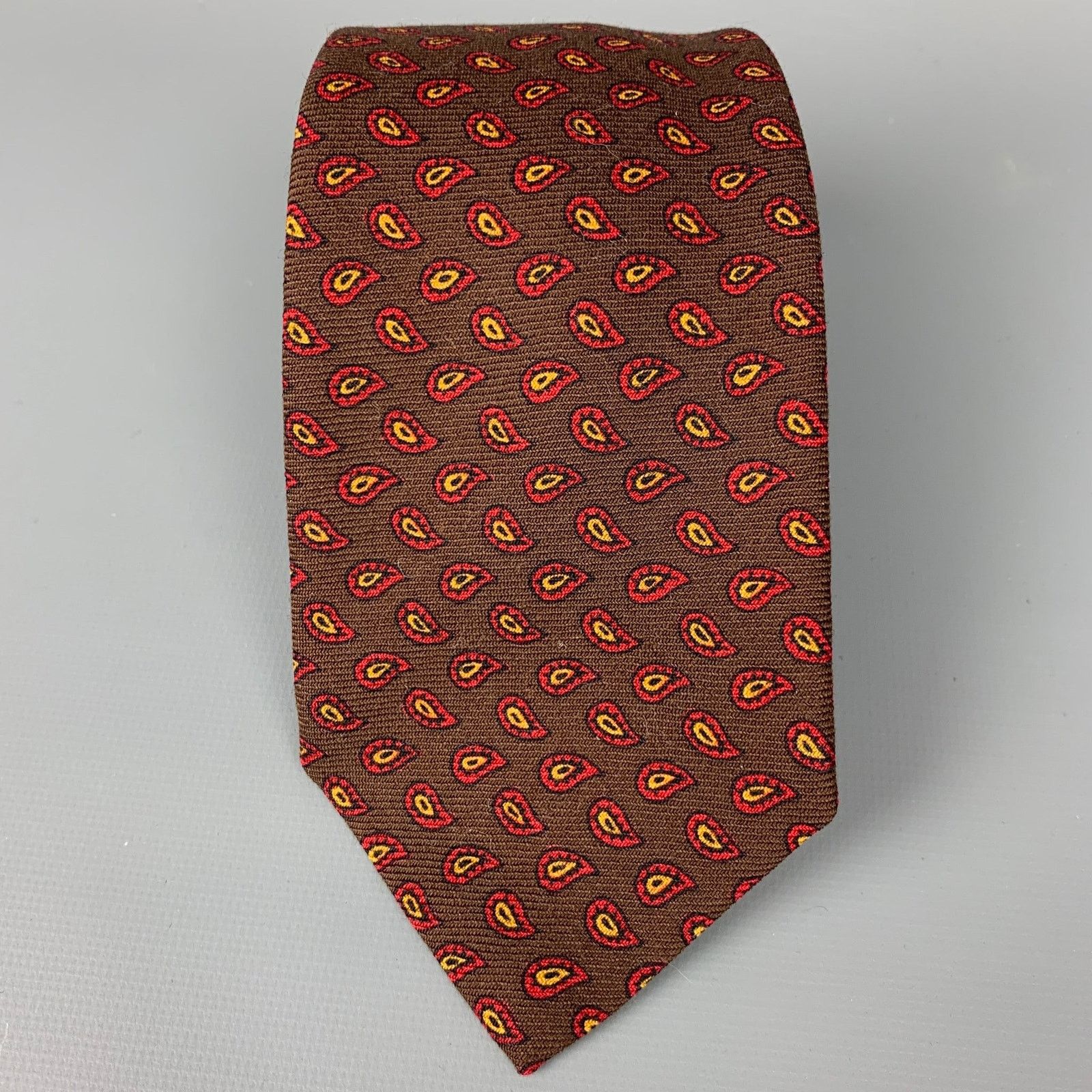 Other RIVETZ of BOSTON Brown & Red Paisley Tie Size ONE SIZE - 1 Thumbnail