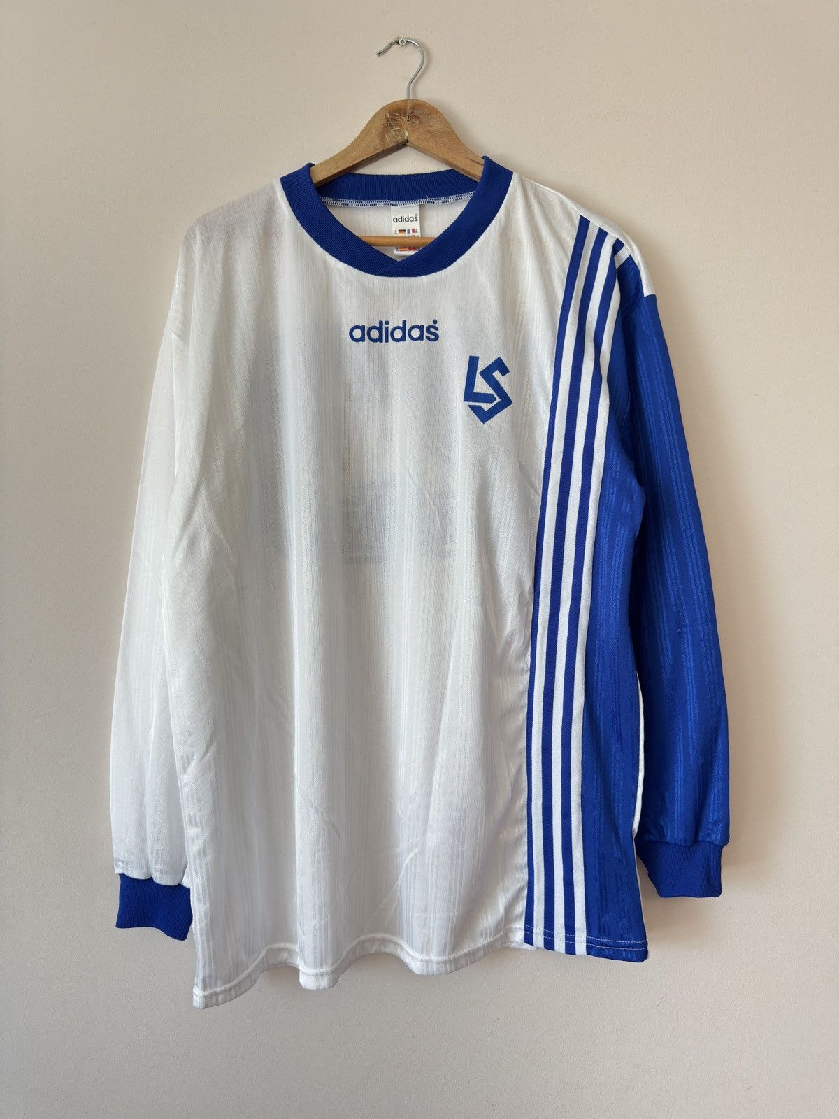 Adidas Vintage Lausanne Sport 1997-1998 Match Worn Soccer Jersey Size US XL / EU 56 / 4 - 1 Thumbnail