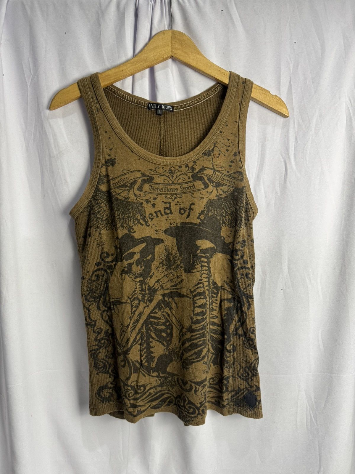 Japanese Brand Tanktop Skulls Japanese DailyNews Goa Lgb Styled Size US L / EU 52-54 / 3 - 1 Thumbnail