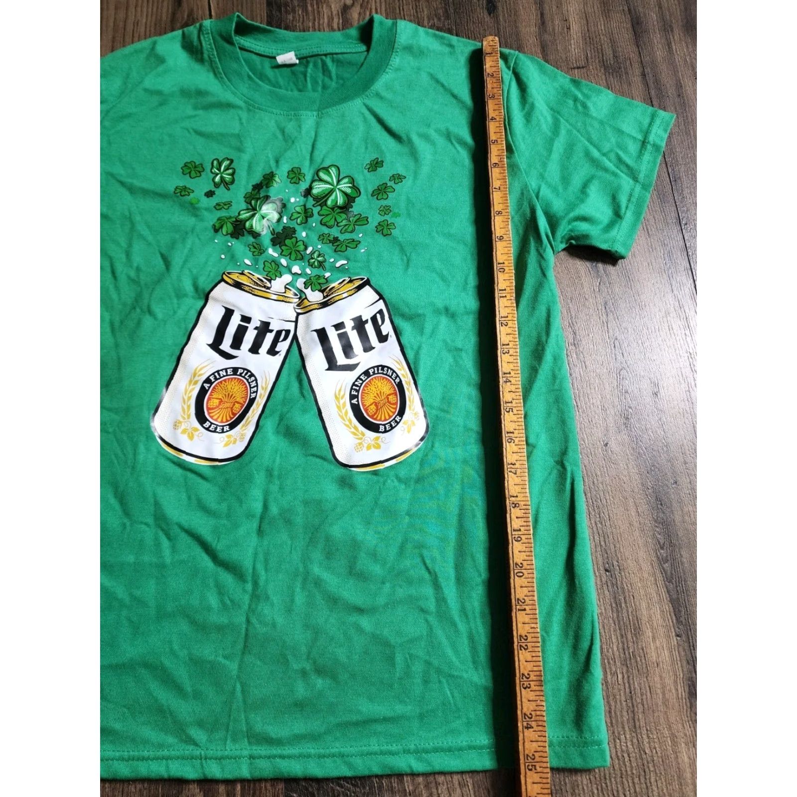 Doublet Mens S Miller Lite Beer St Patricks Day Double Sided T Shirt Green Crew Neck Short Sleeve Cotton Blend Men Used Art Original Size US S / EU 44-46 / 1 - 3 Thumbnail