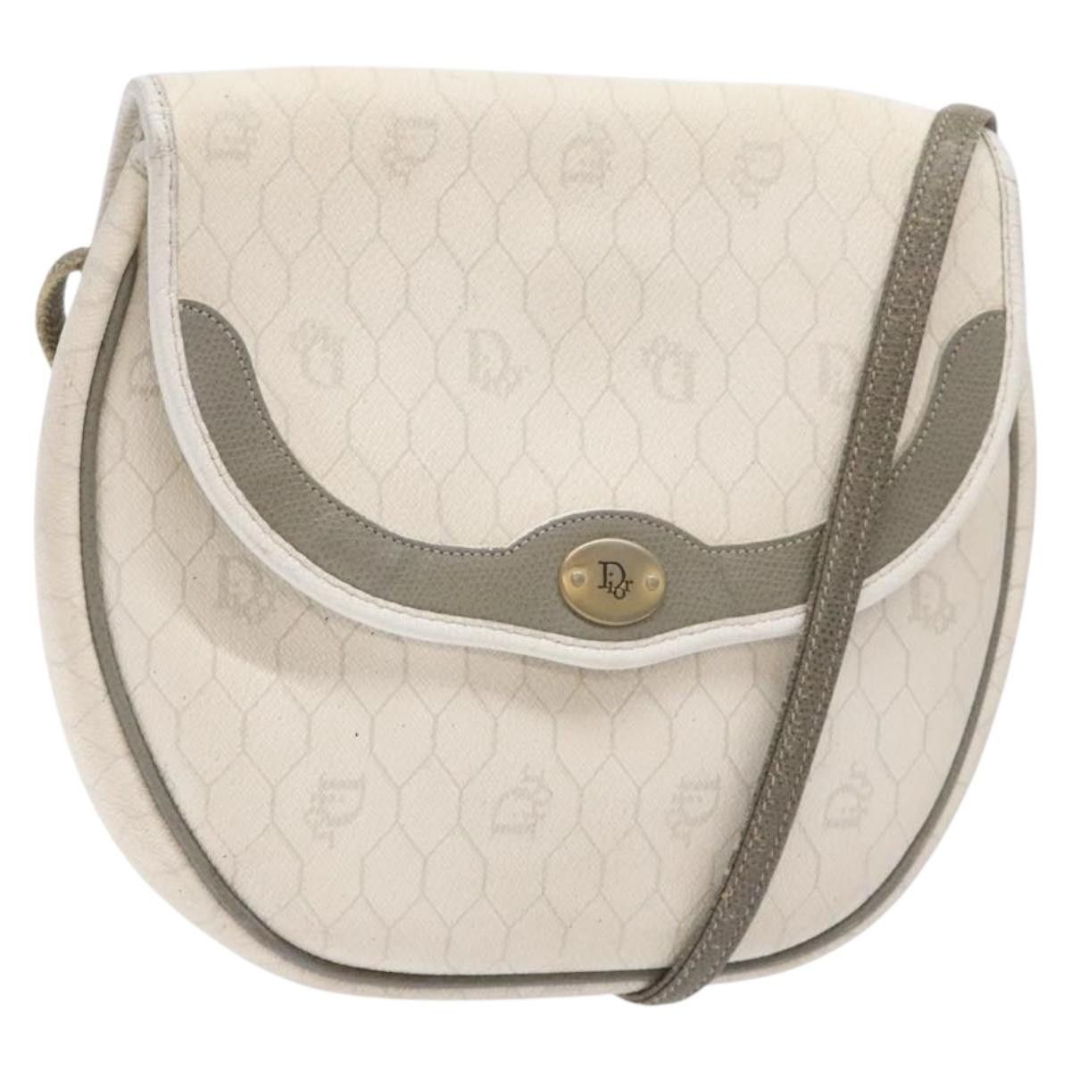 Dior DIOR Honeycomb Canvas Shoulder Bag Pvc White Gold Size ONE SIZE - 1 Thumbnail