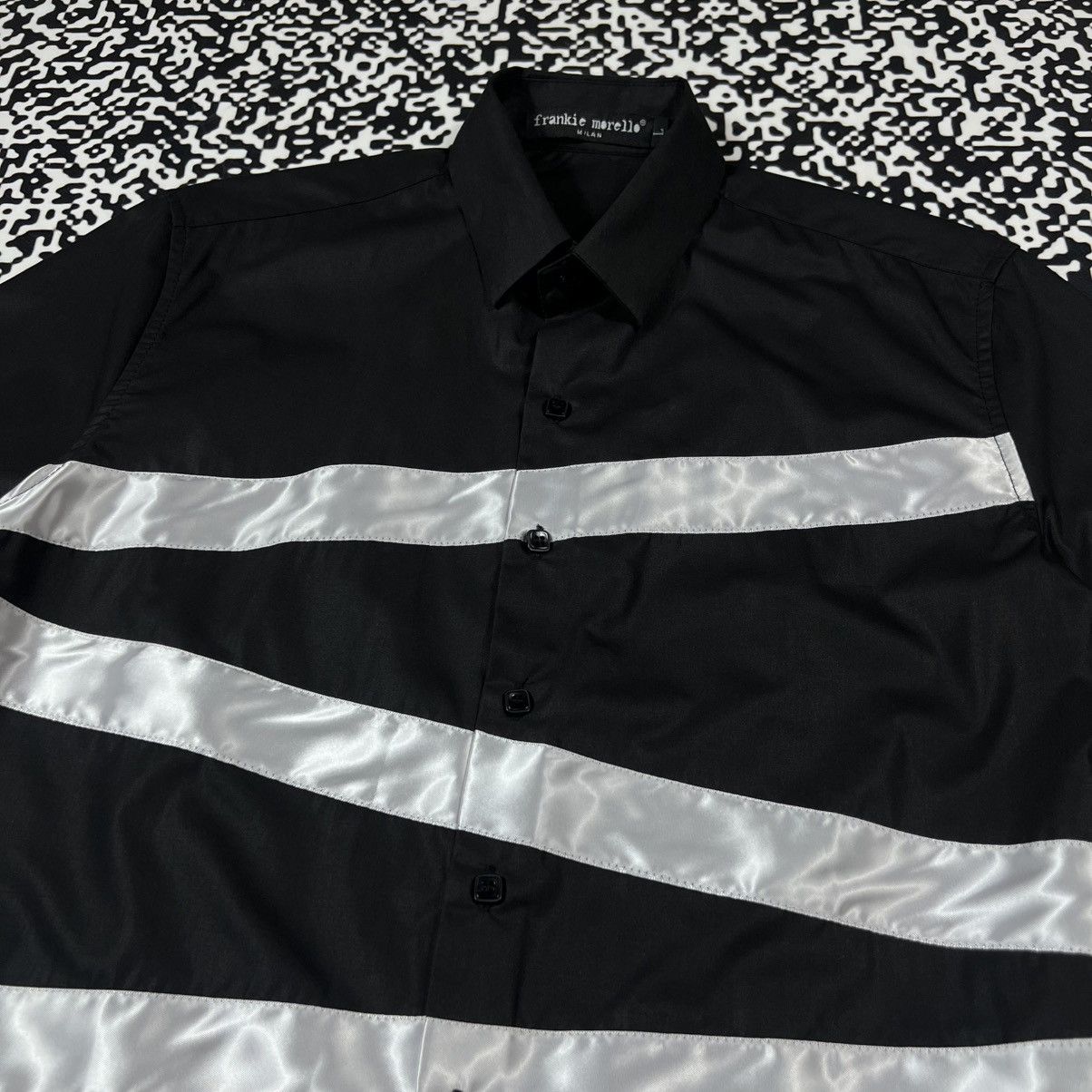 Frankie Morello Vintage Y2K Frankie Morello Striped Jail Style Luxury Shirt Size US L / EU 52-54 / 3 - 8 Thumbnail