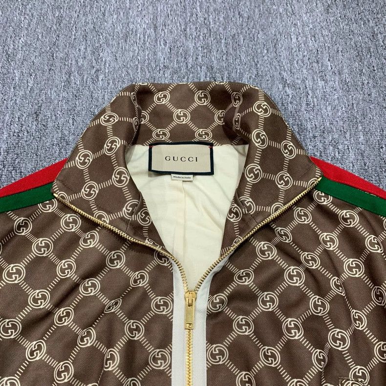 Gucci Gucci Brown full-print short coat 2501-Nextarrow Size US M / EU 48-50 / 2 - 7 Thumbnail
