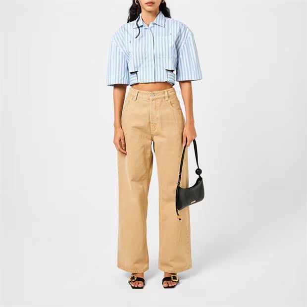 Jacquemus o1g2r1mq1024 Stripe Shirt in Blue Stripe Size M / US 6-8 / IT 42-44 - 6 Thumbnail