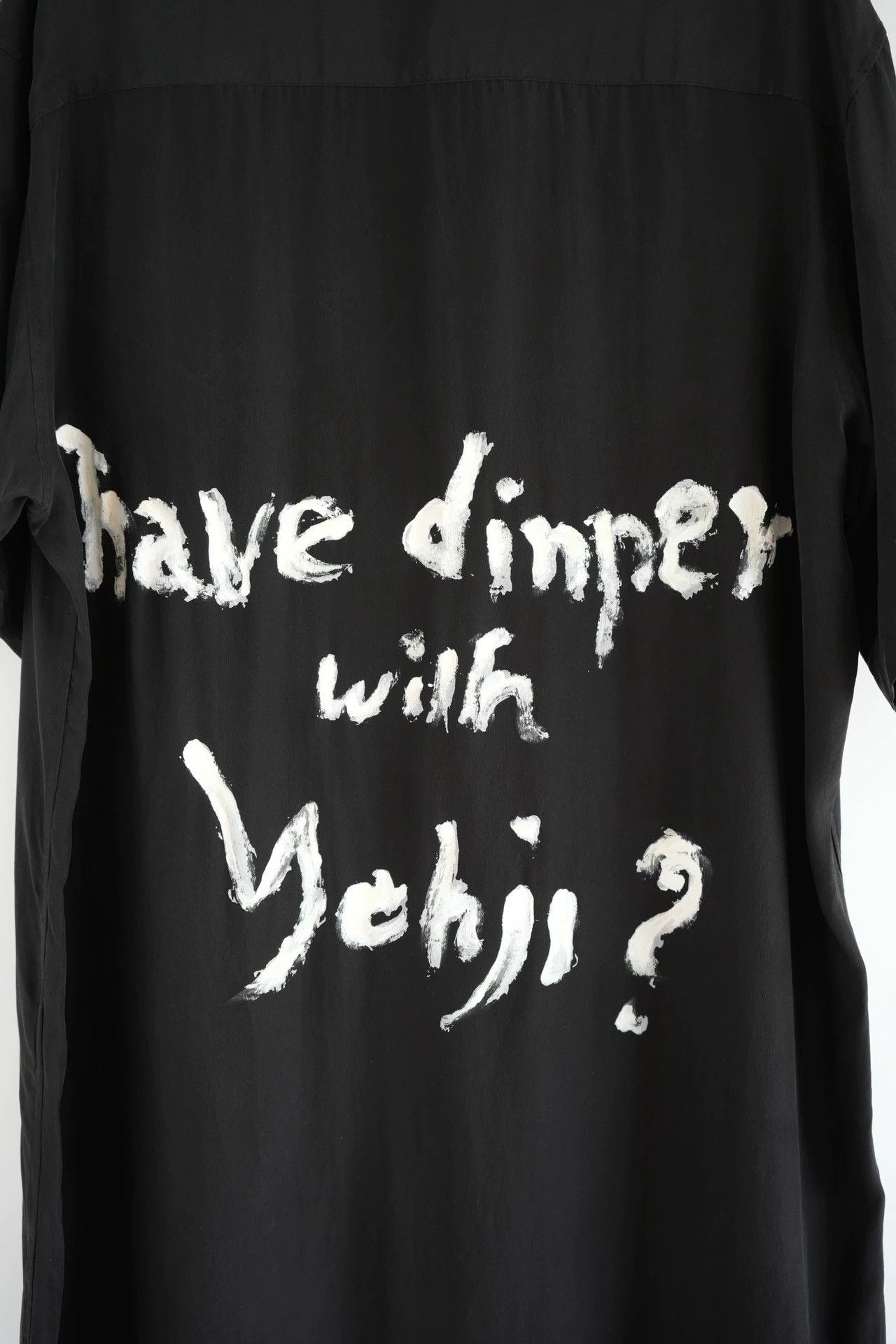 Yohji Yamamoto Yohji Yamamoto 22SS Silk Dinner Slogan Men's Shirt Size US M / EU 48-50 / 2 - 4 Thumbnail
