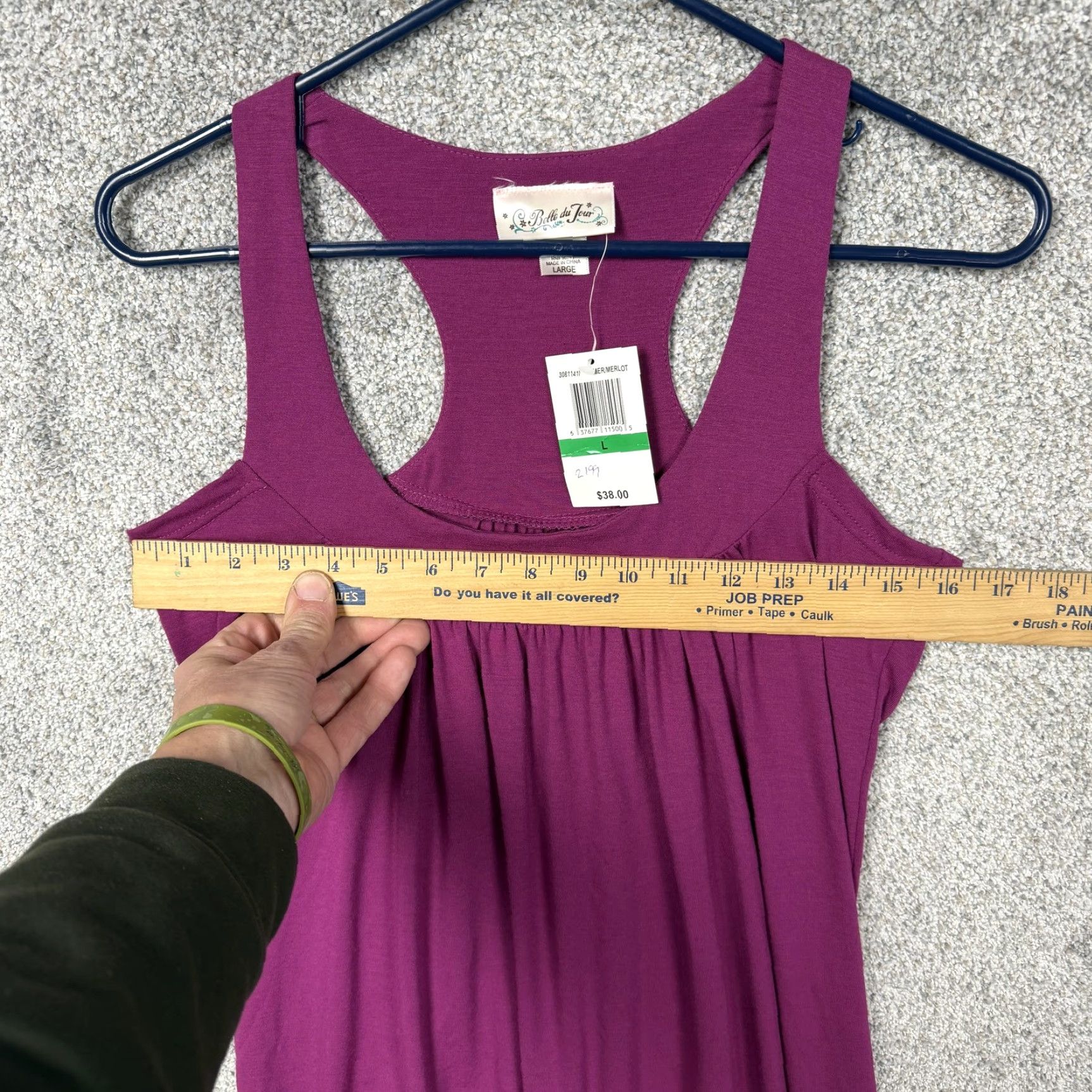 Vintage Belle Du Jour Dress L Racerback Bubble Hem Tank Casual Summer Boho Indie Sleaze Size L / US 10 / IT 46 - 3 Thumbnail