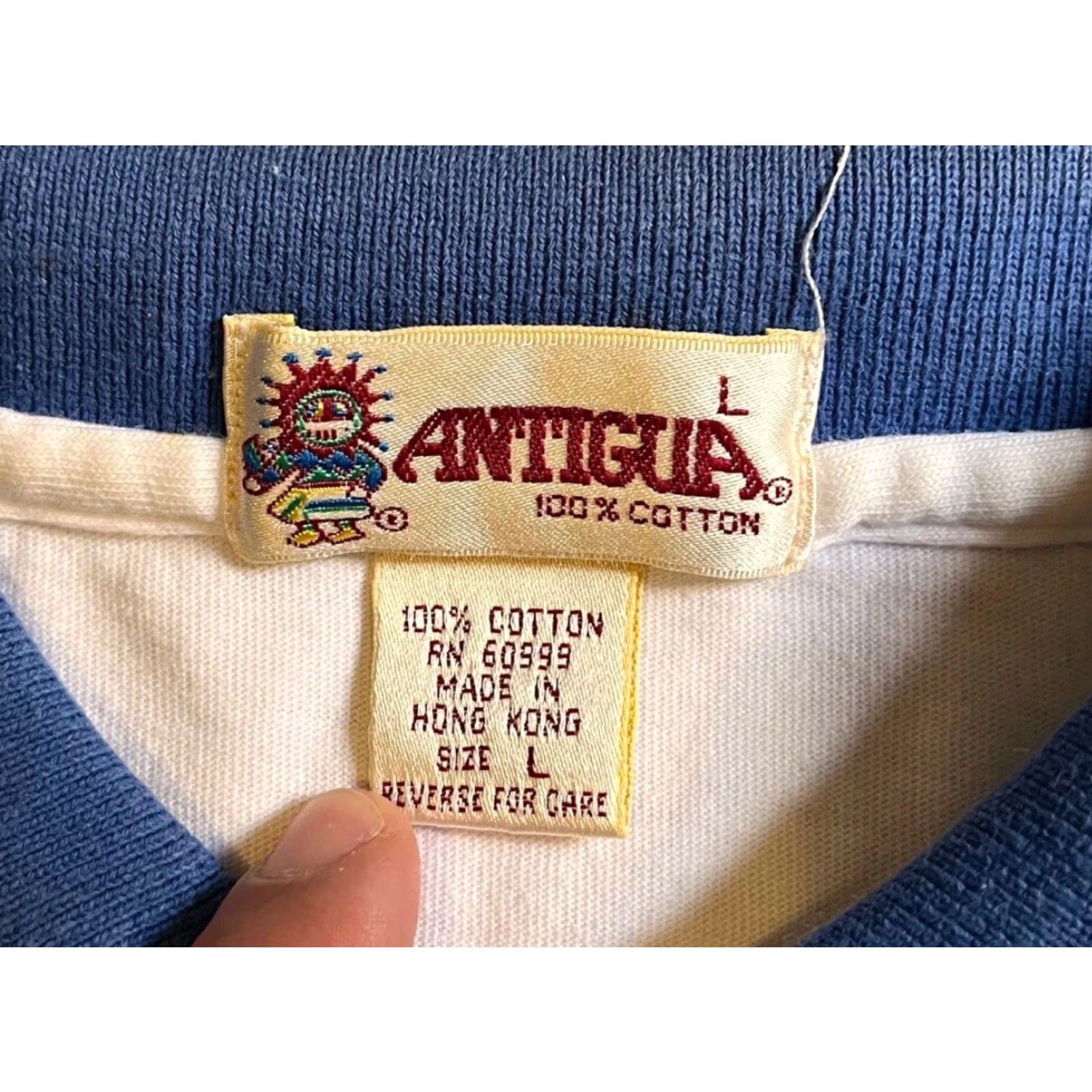 Vintage VINTAGE Antigua Wykagyl Golf Shirt Men’s L White Polo (80s) Size US L / EU 52-54 / 3 - 6 Thumbnail