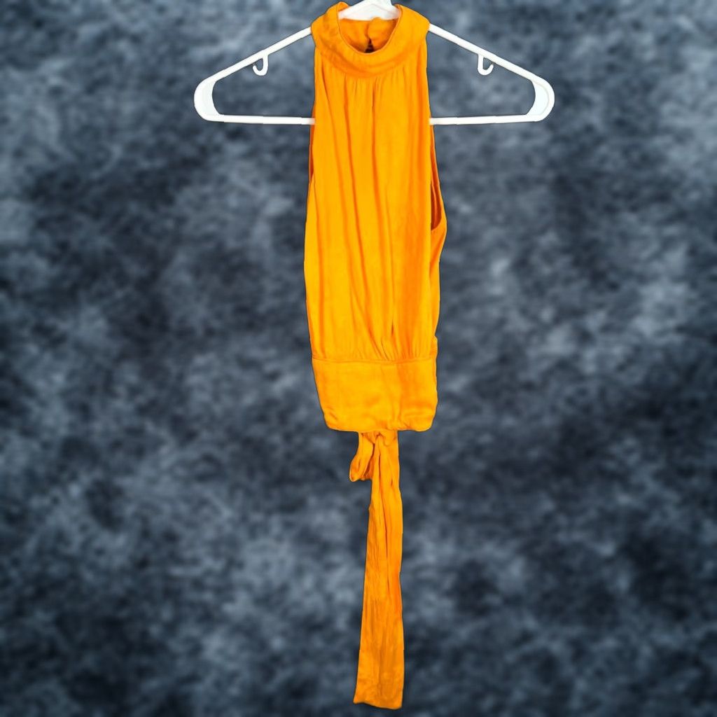 Vintage Maeve Halter Top Sleeveless Orange Viscose Size 0 Womens Size XS / US 0-2 / IT 36-38 - 1 Thumbnail