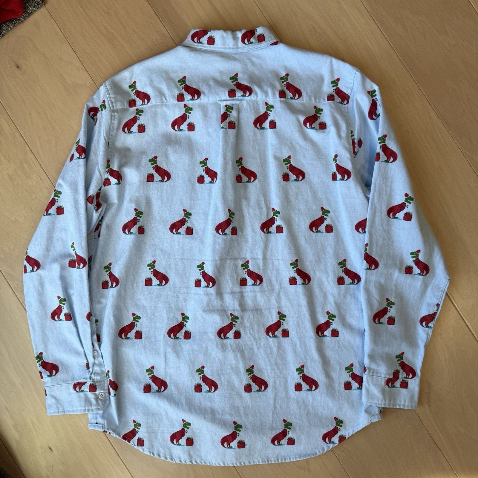 Taylor Stitch RSVLTS Christmas Shirt 2XL Blue Minimalist Oxford T Rex Fun Size US XXL / EU 58 / 5 - 8 Thumbnail
